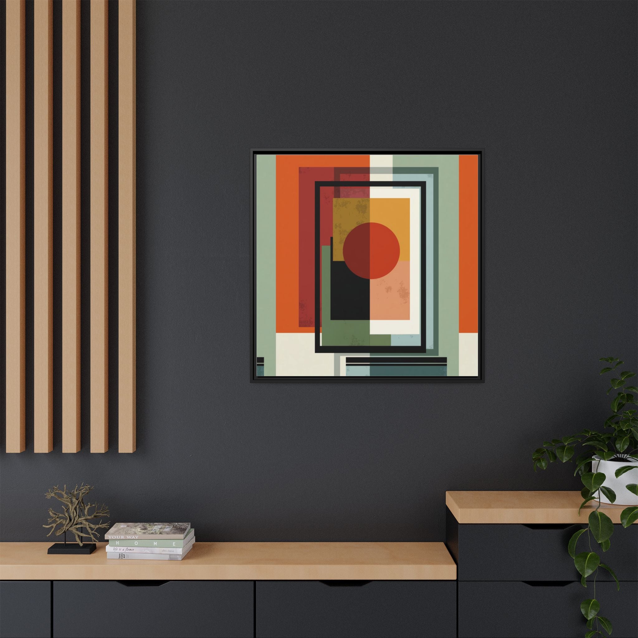 Geometric Harmonies: Mid-Century Modern Composition, Constructivist Inspiration, Abstract Rectangular Interplay   |   Custom Orders Accepted