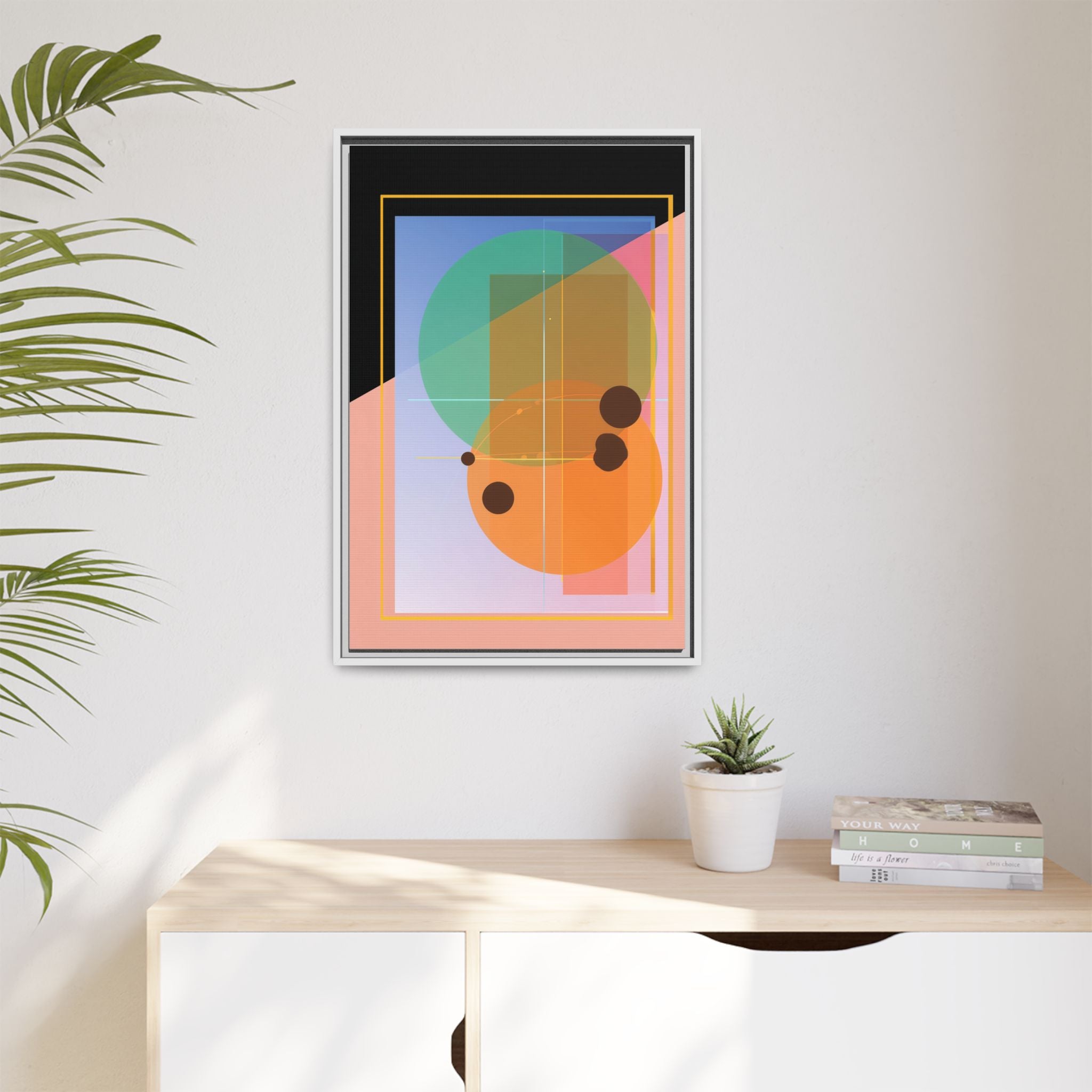 Geometric Harmony: Abstract Composition, Overlapping Shapes, Precision Design   |   Custom Orders Accepted