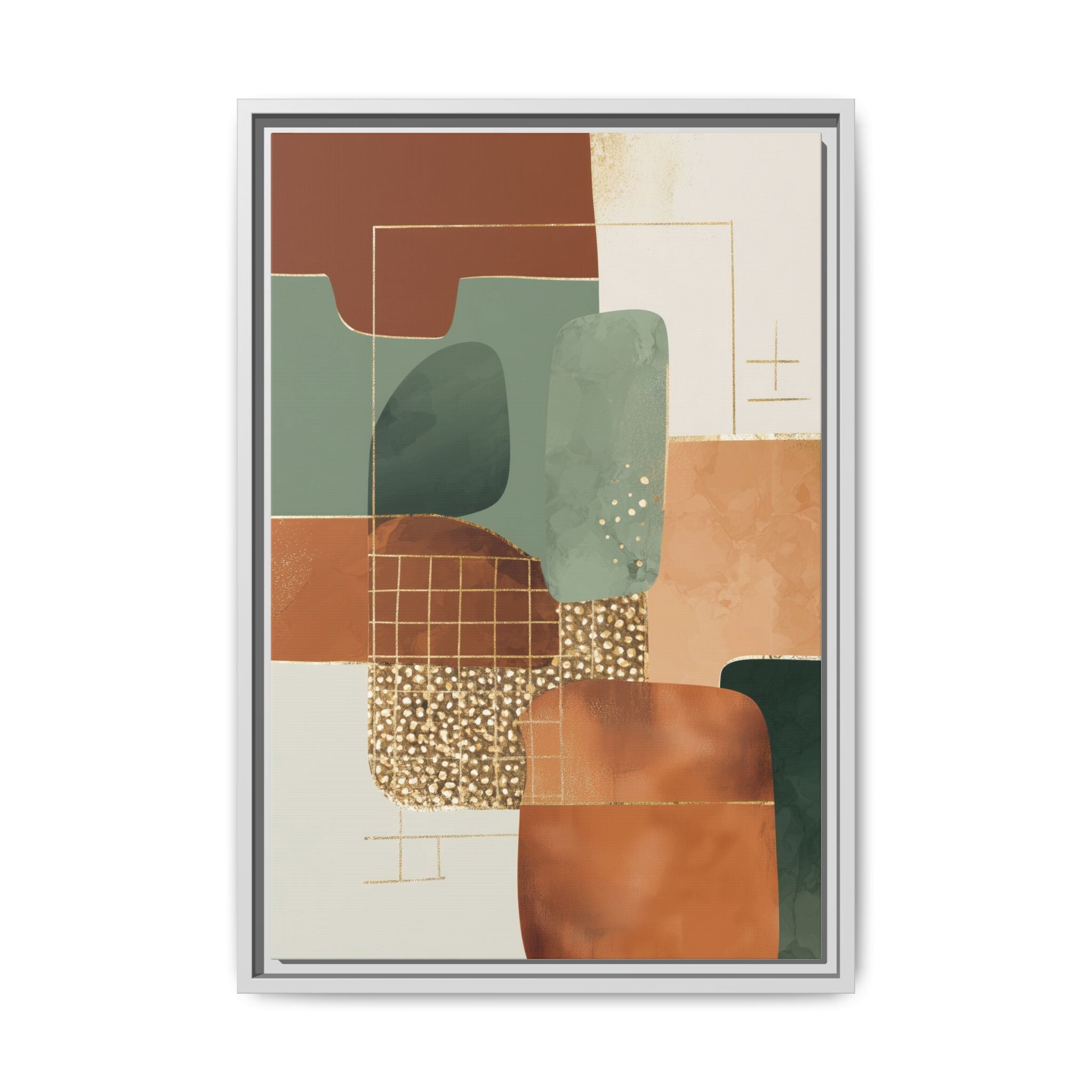 Geometric Harmony: Abstract Minimalist Art, Mid-Century Modern Design, Organic Shapes Composition   |   Custom Orders Accepted