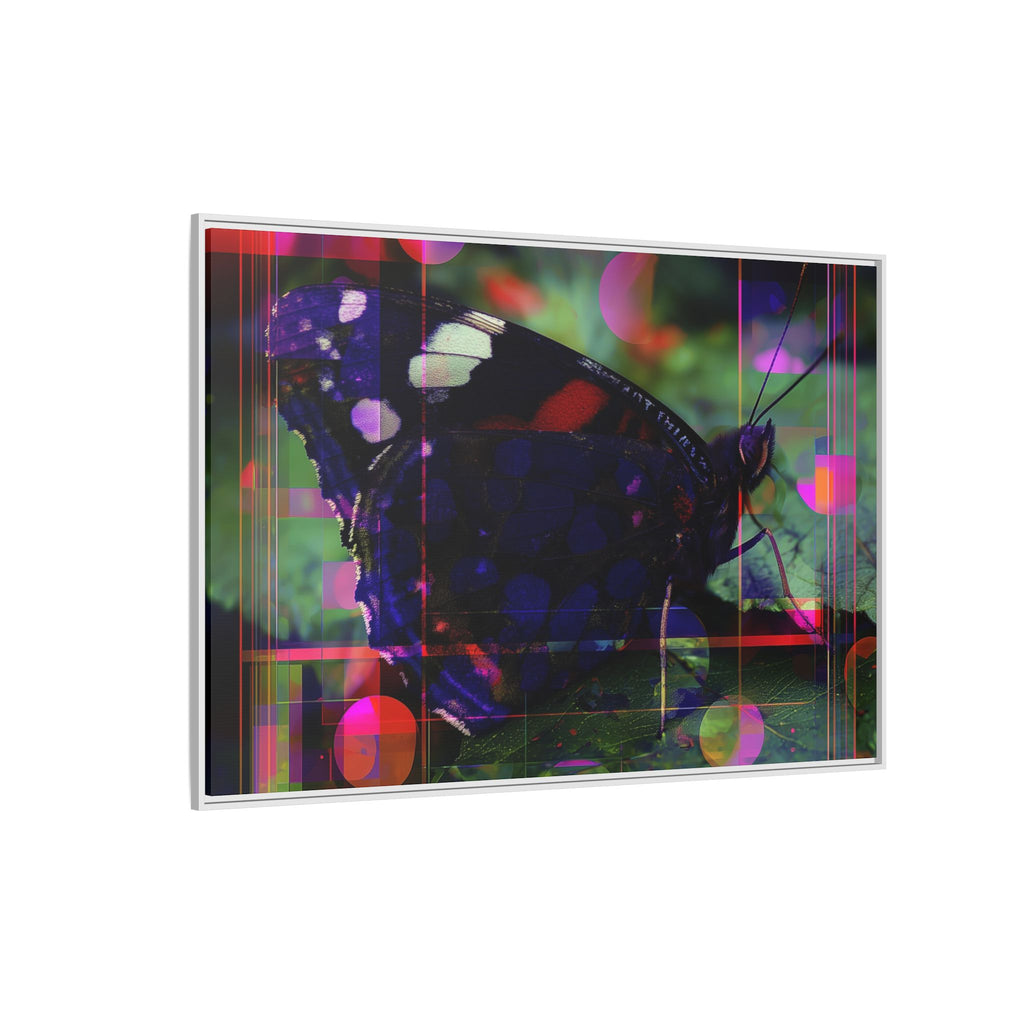 Geometric Butterfly Framed Print: Digital Glitch Butterfly Art, Geometric Nature Photography   |  Personalized & Custom Orders Available