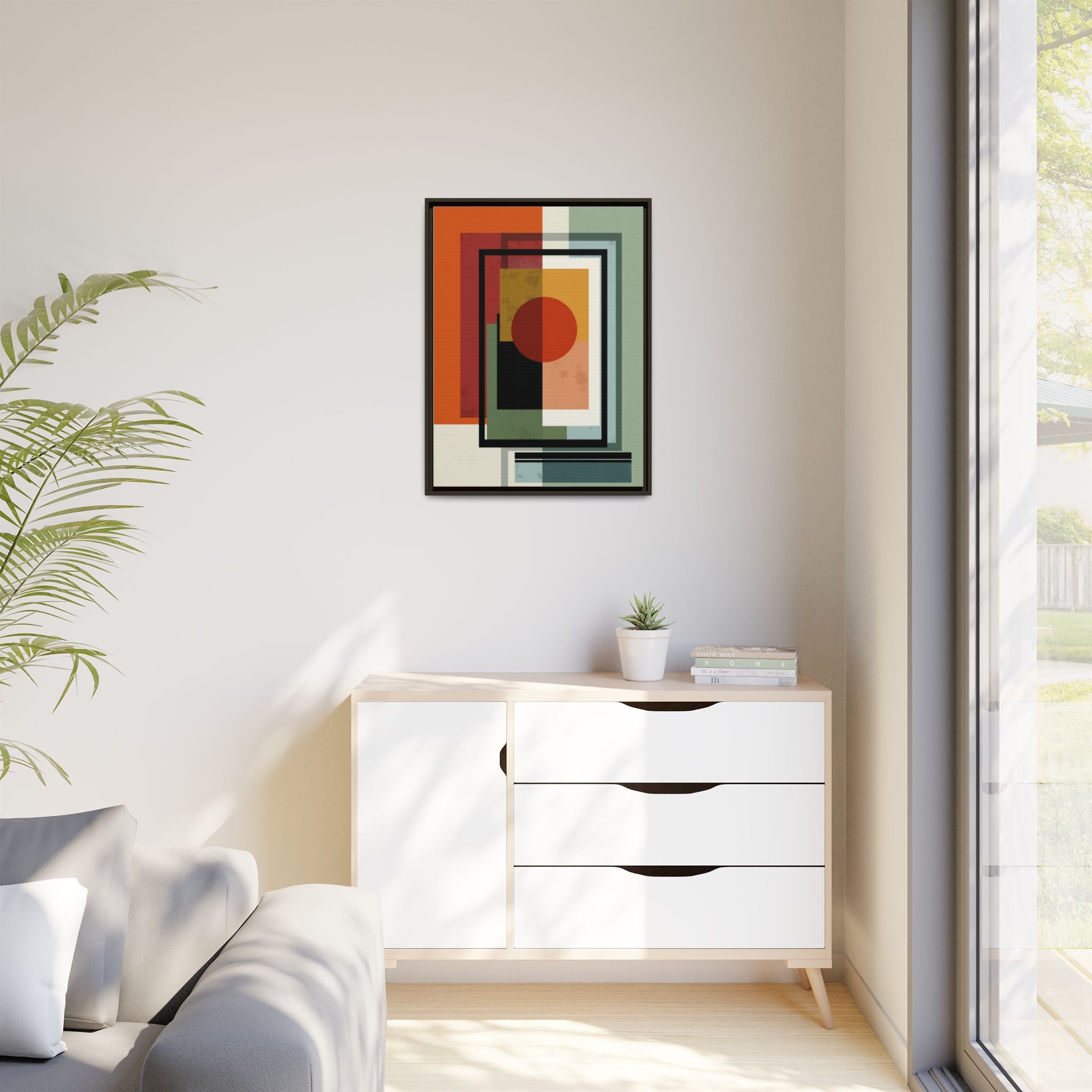 Geometric Harmonies: Mid-Century Modern Composition, Constructivist Inspiration, Abstract Rectangular Interplay   |   Custom Orders Accepted