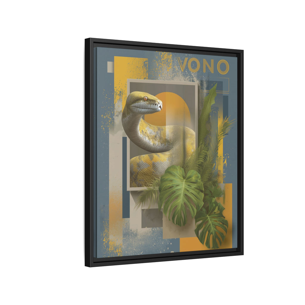 Serpent of Geometric Dimensions: Tropical Vono Design, Abstract Wildlife Art   |  Personalized & Custom Orders Available