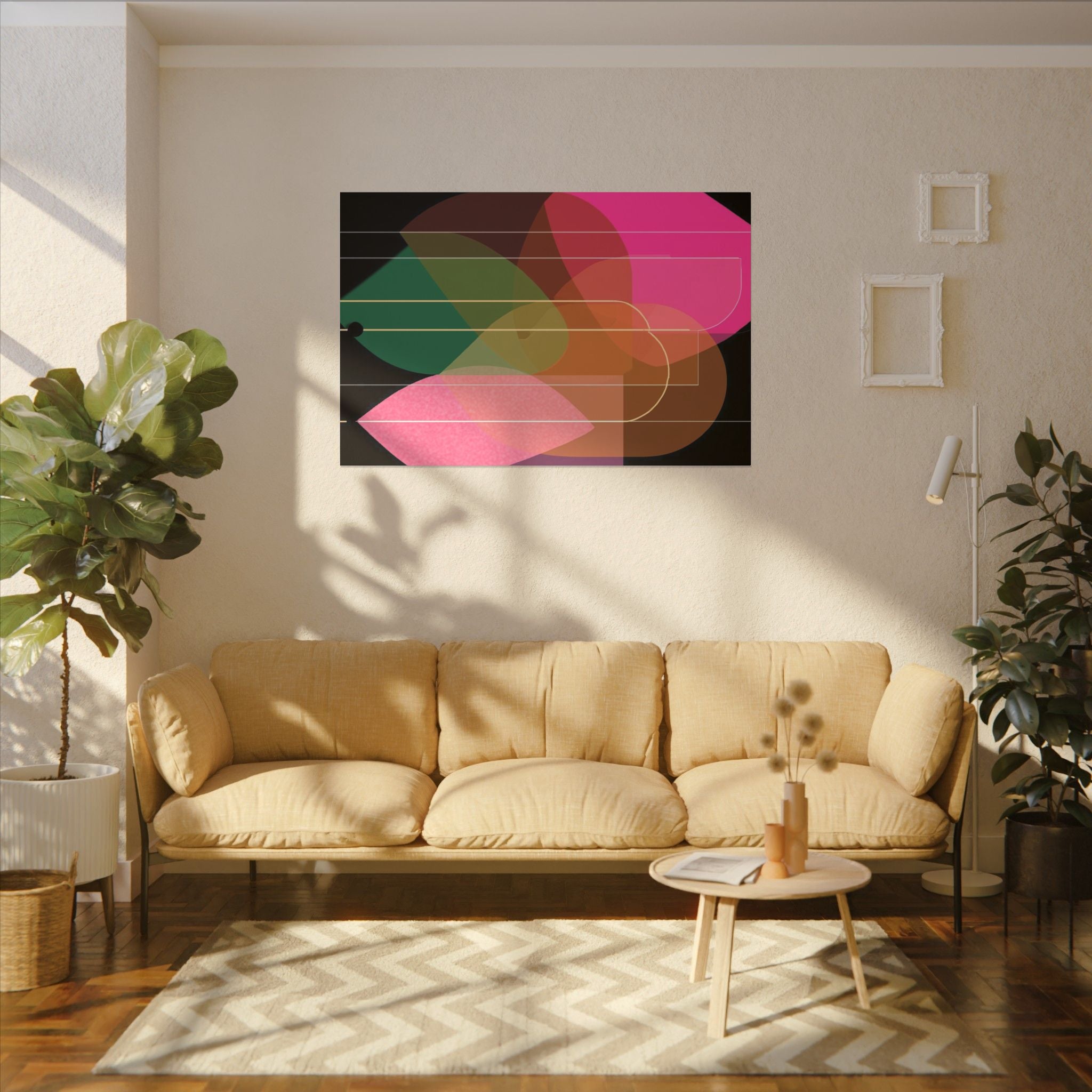 Chromatic Convergence: Layered Abstract Forms, Organic Geometric Interplay, Translucent Color Spectrum   |   Custom Orders Accepted