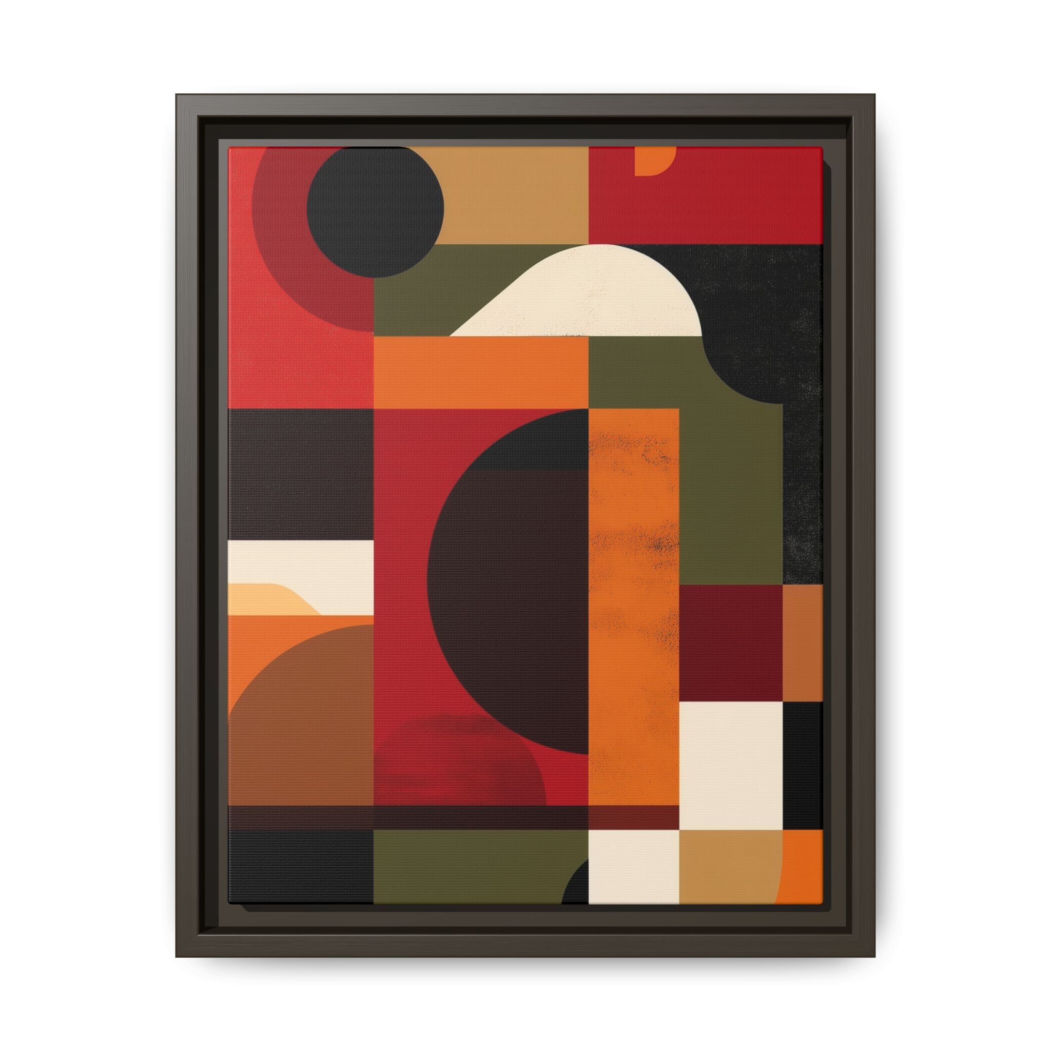 Geometric Convergence: Abstract Bauhaus Design, Constructivist Color Blocks, Architectural Art Composition   |   Custom Orders Accepted