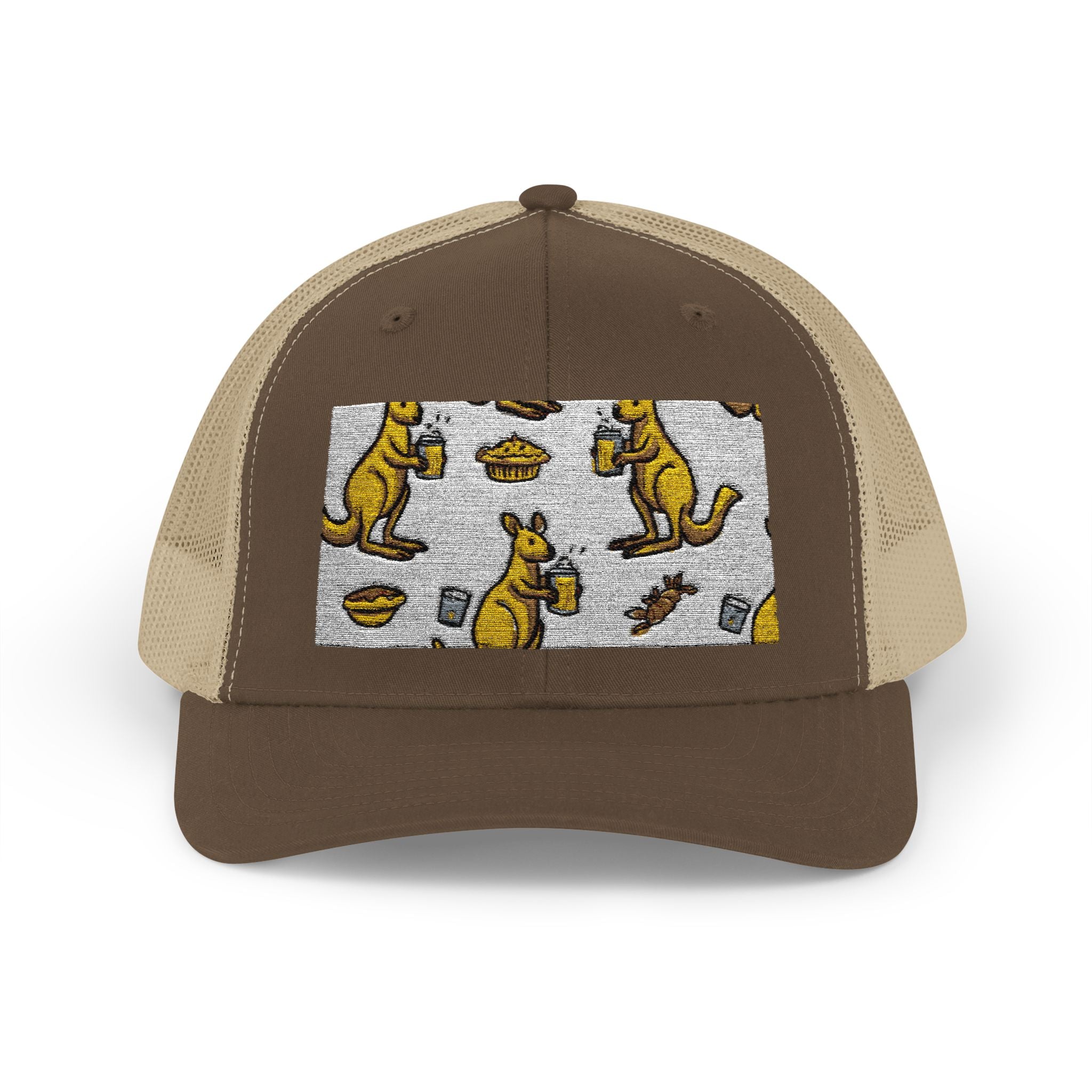 Kangaroo Pattern Snapback Cap, Fun Trucker Hat, Casual Summer Accessory, Gift for Animal Lovers, Unique Outdoor Wear