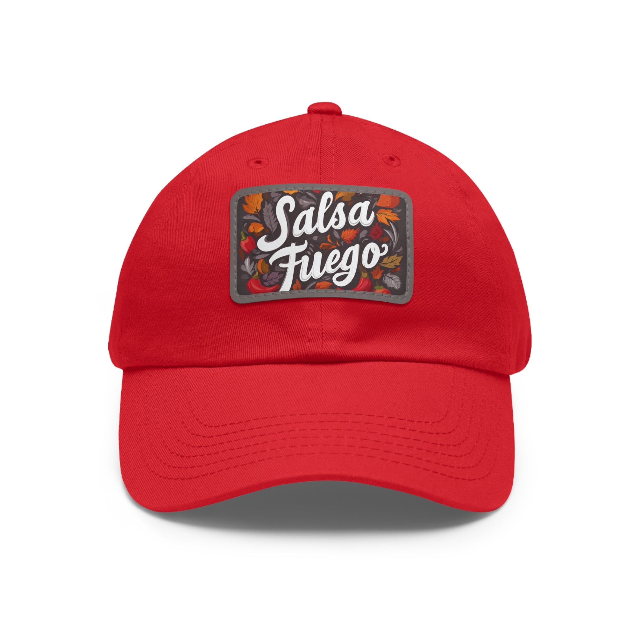 Salsa Fuego Floral Dad Hat with Leather Patch (Rectangle)