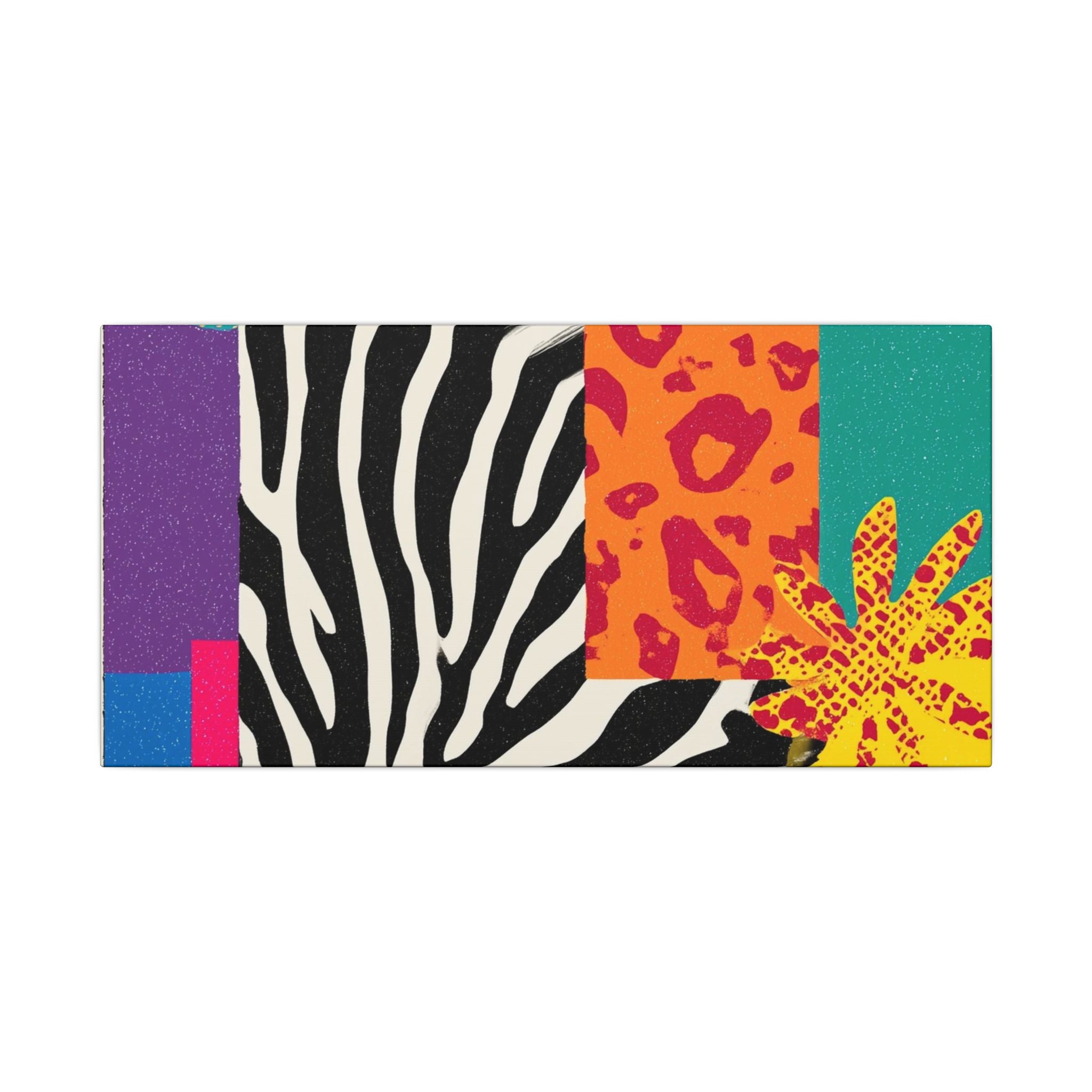 Pop Geometry: Zebra Leopard Fusion, Geometric Color Block, Modern Abstract Design   |   Custom Orders Accepted