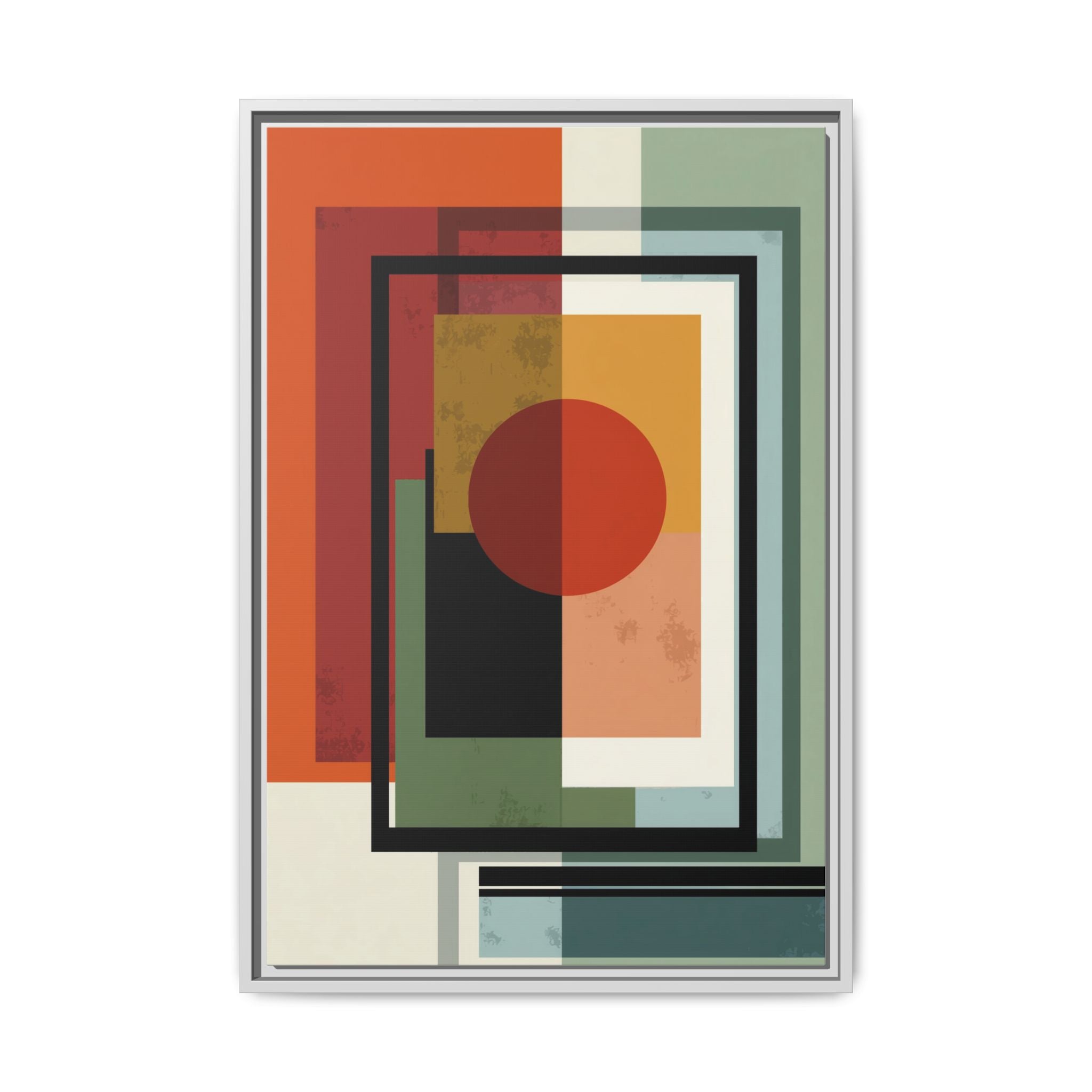 Geometric Harmonies: Mid-Century Modern Composition, Constructivist Inspiration, Abstract Rectangular Interplay   |   Custom Orders Accepted