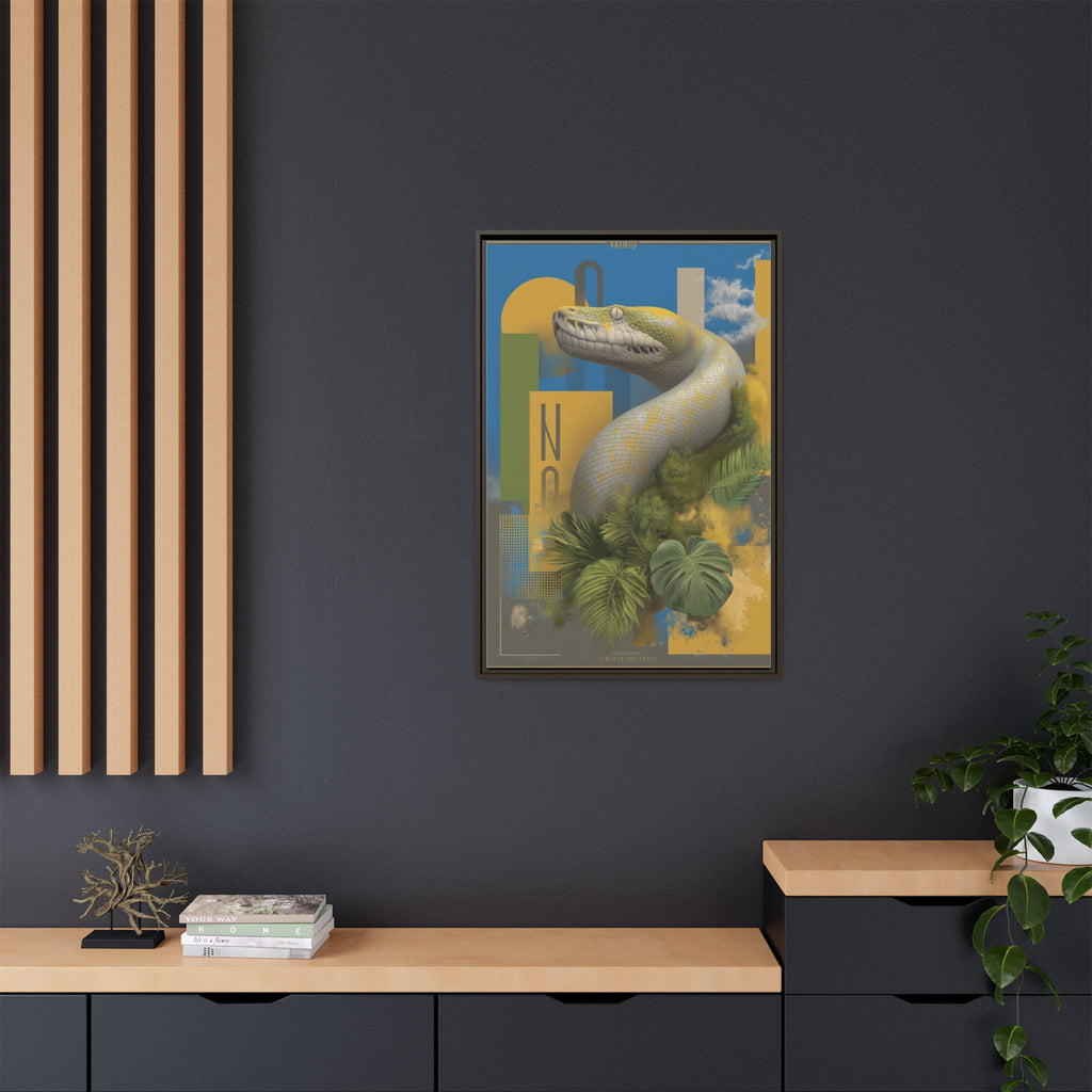 Serpent's Geometry: Tropical Anaconda Graphic Design, Modern Wildlife Illustration   |  Personalized & Custom Orders Available