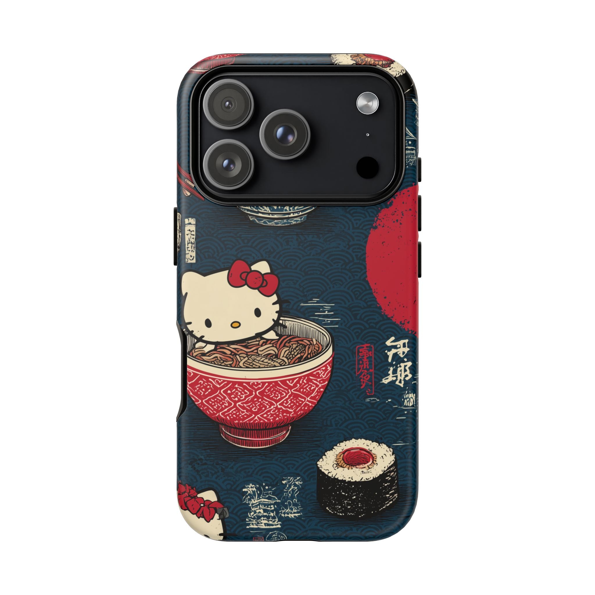 Japanese Kitty Sushi Vibrant Phone Case - Tough Case | Funky, Colorful, Unique Design for Gift, Accessory, Protection, Trendy