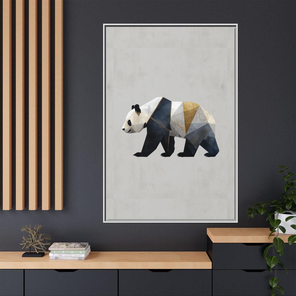 Geometric Panda: Cubist Animal Portrait, Modern Minimalist Art Style   |  Personalized & Custom Orders Available