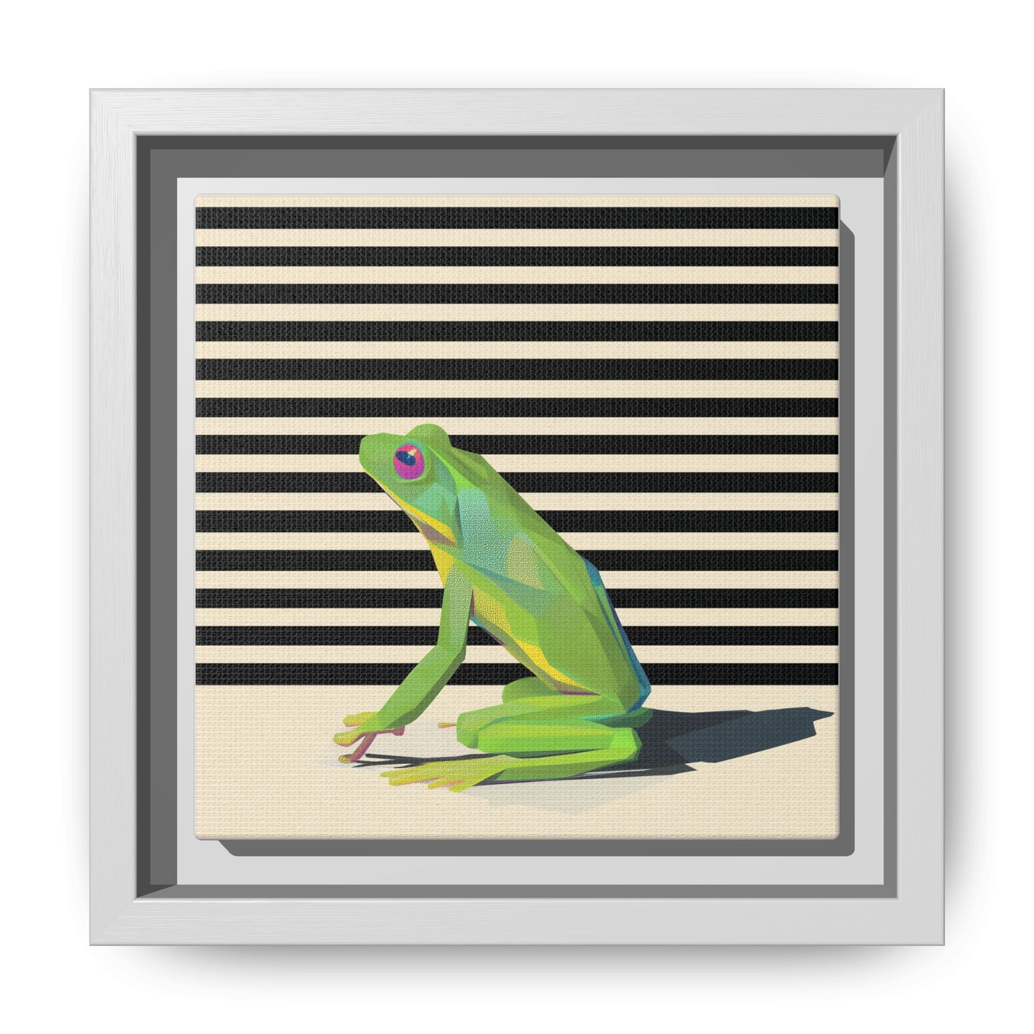Geometric Frog: Minimalist Animal Portrait, Modern Graphic Design   |    Custom Orders Available