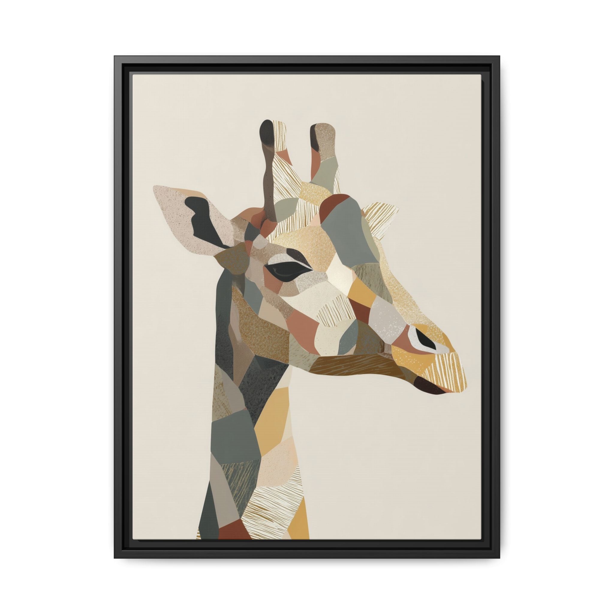 Geometric Giraffe: Cubist Wildlife Abstraction, Polygon Animal Portrait   |  Personalized & Custom Orders Available