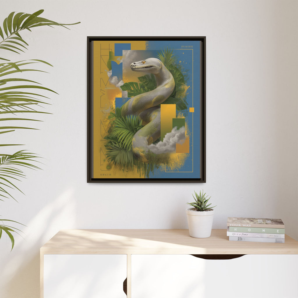 Serpent of Surreal Geometries: Tropical Hyperrealism, Digital Snake Illustration   |    Custom Orders Available