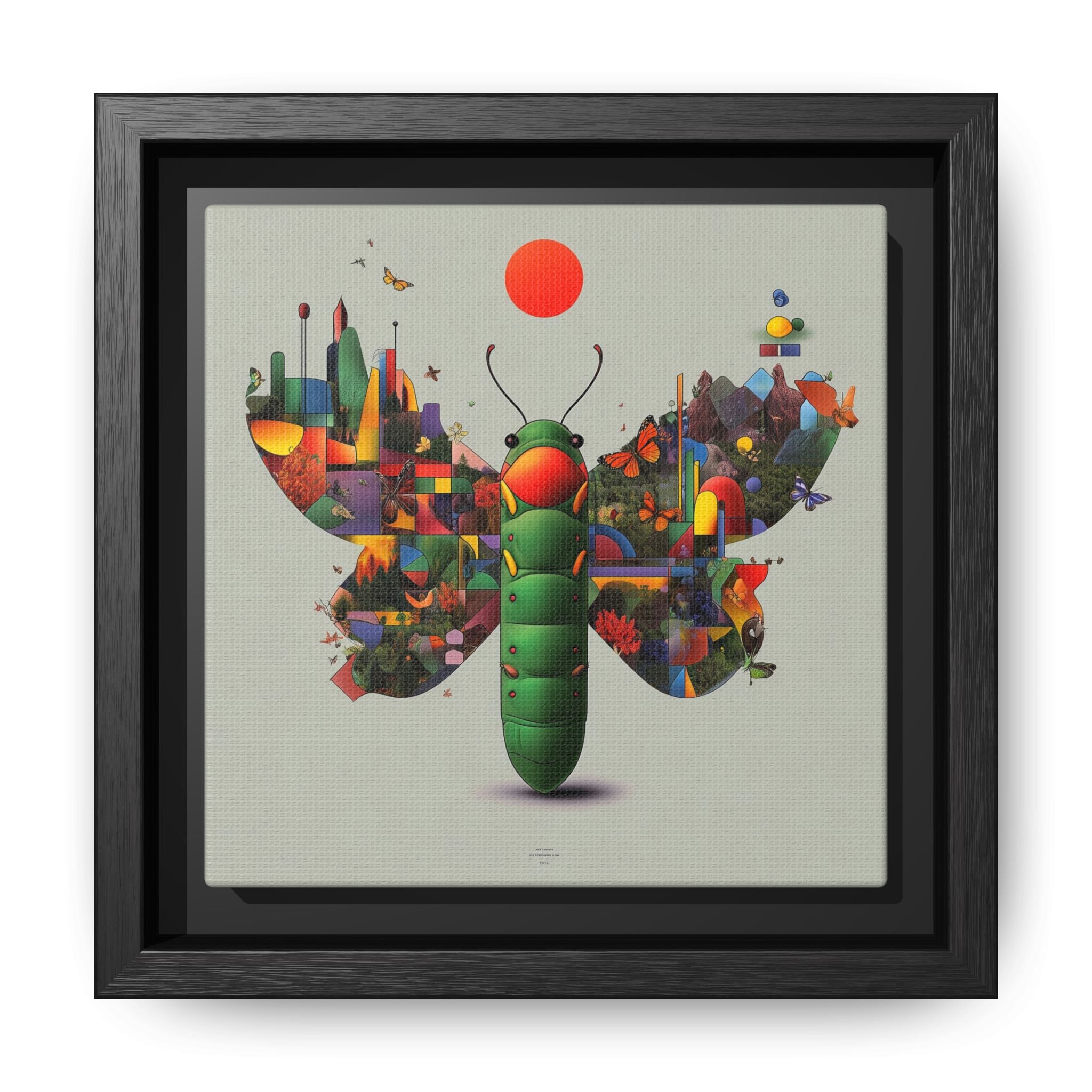 Metamorphosis of Geometry: Digital Nature Mosaic, Surreal Butterfly Landscape   |    Custom Orders Available