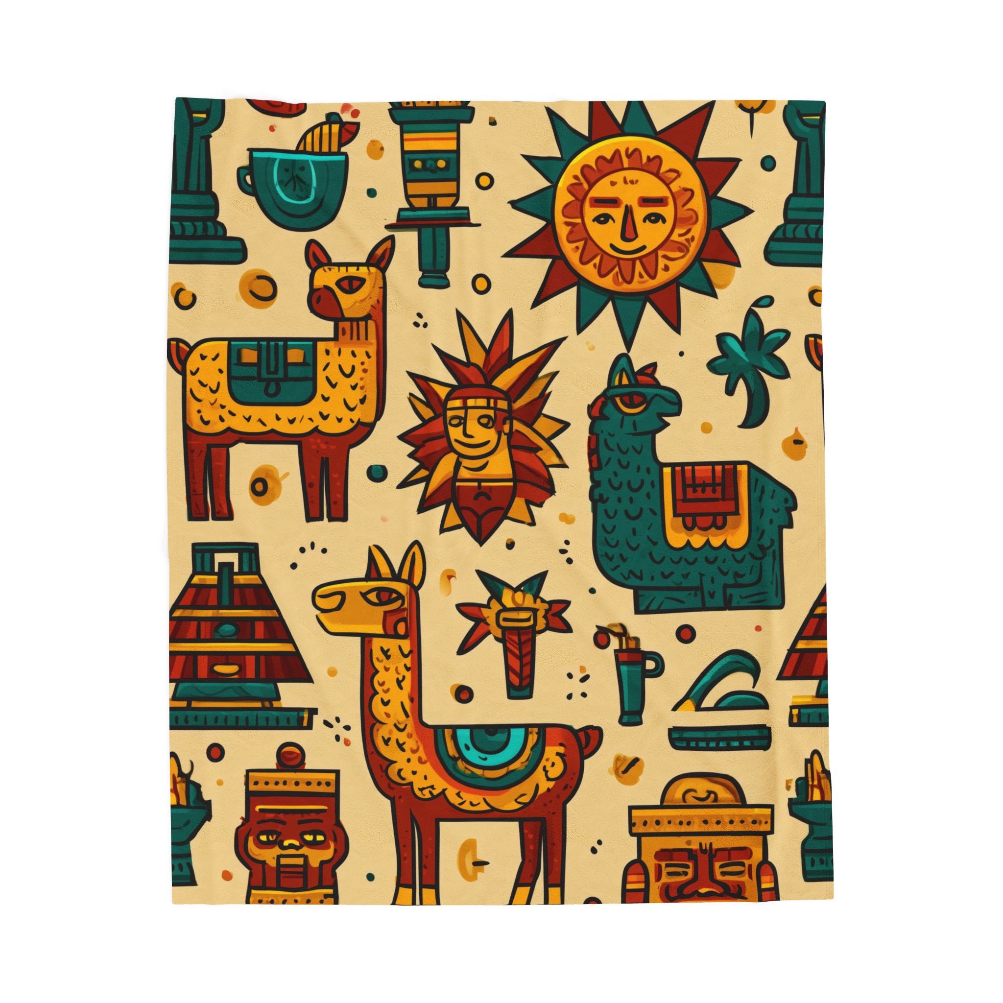 Andean Rhythms: Folkloric Llama Pattern, Peruvian Cultural Illustration   |   Custom Orders Accepted