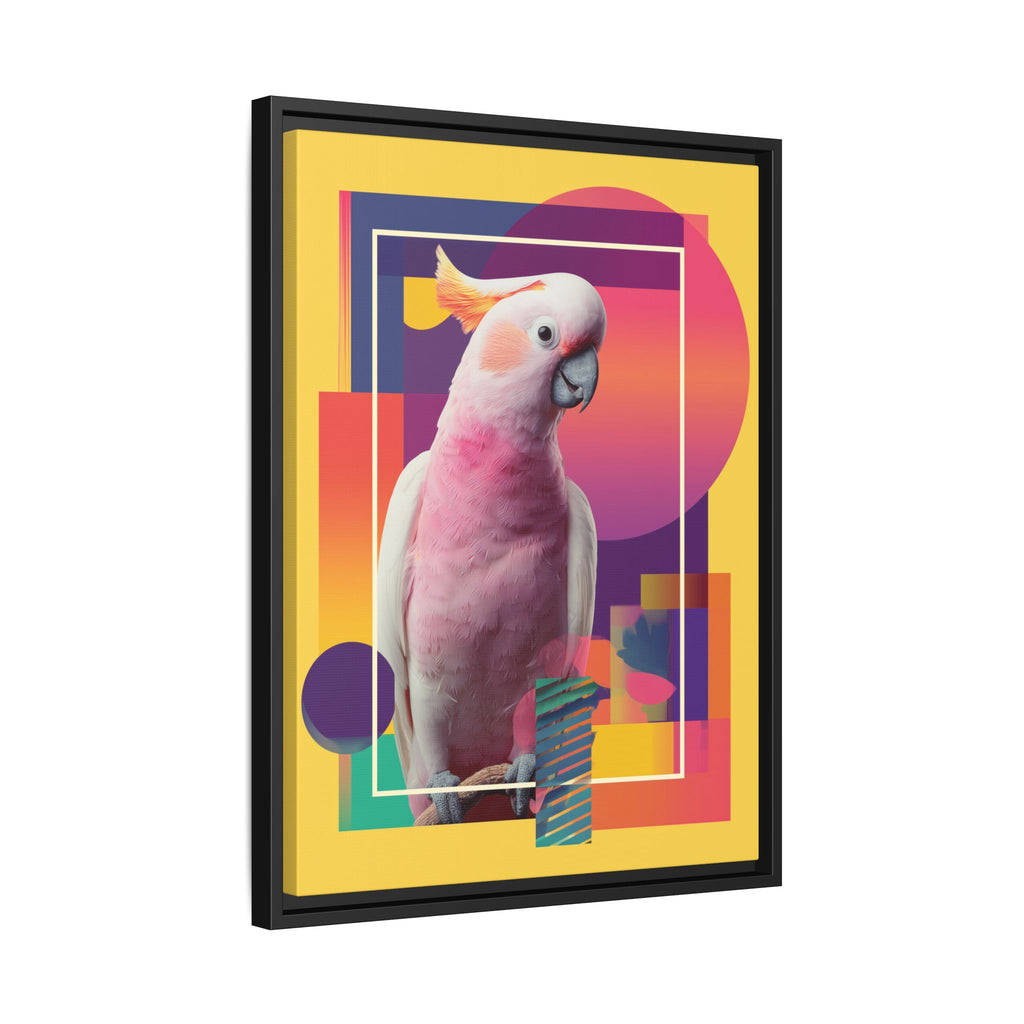 Geometric Cockatoo Composition: Moluccan Parrot Portrait, Modern Abstract Design   |    Custom Orders Available