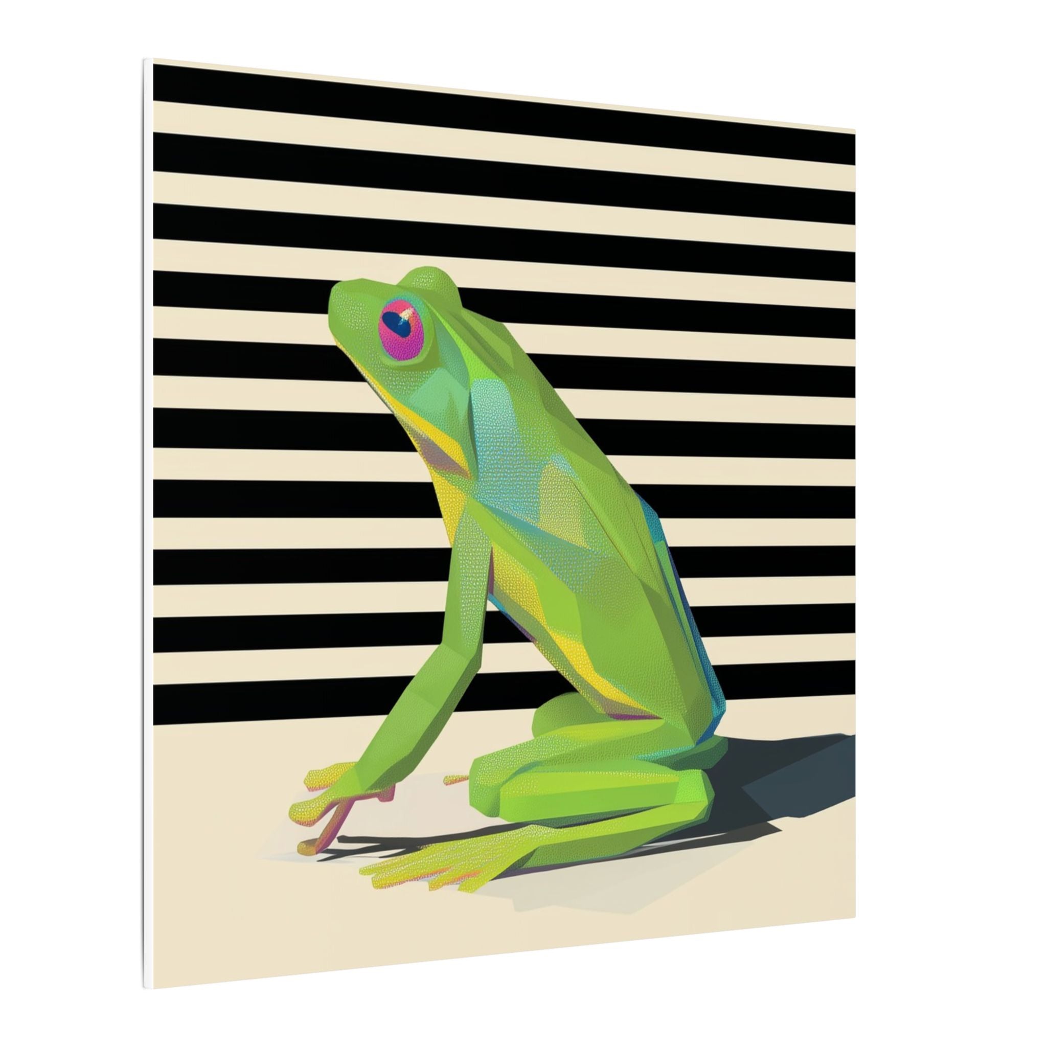 Geometric Frog Vibrance: Modern Wildlife Art, Minimalist Green Graphic Design   |    Custom Orders Available