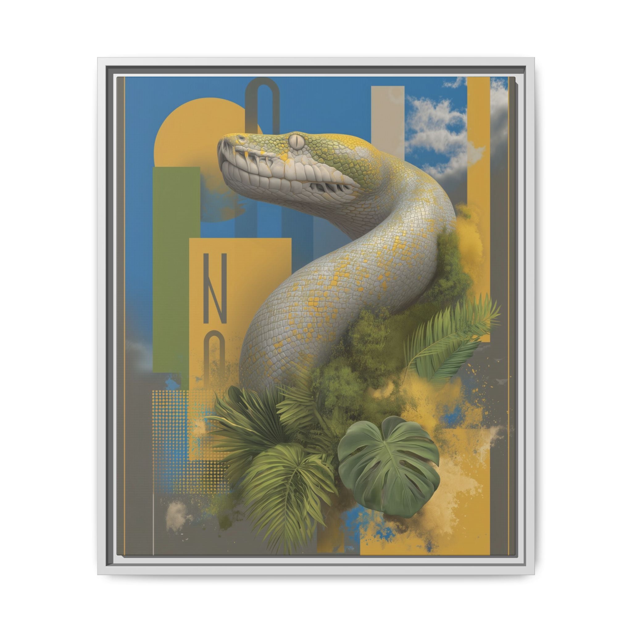 Serpent's Geometry: Tropical Realism, Digital Wildlife Composition   |    Custom Orders Available