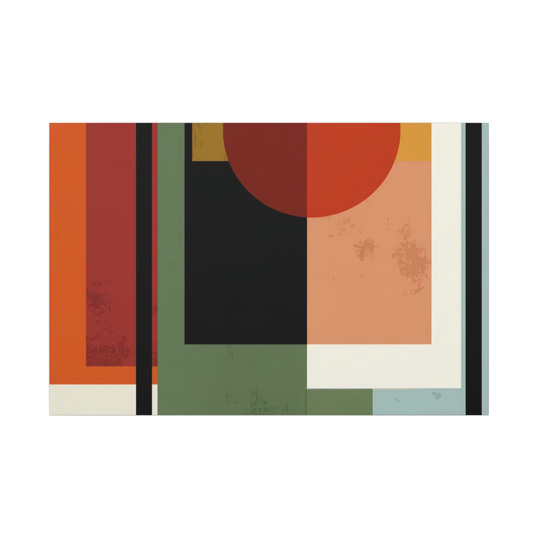 Geometric Harmony: Bauhaus Inspired Design, Mid-Century Modern Composition, Abstract Rectangular Layers   |   Custom Orders Accepted