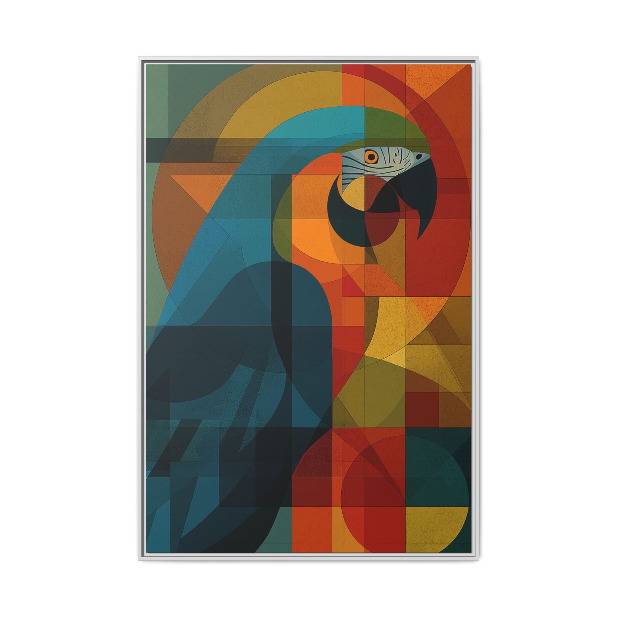Cubist Parrot Prisma: Geometric Bird Art, Modernist Color Block Design   |    Custom Orders Available