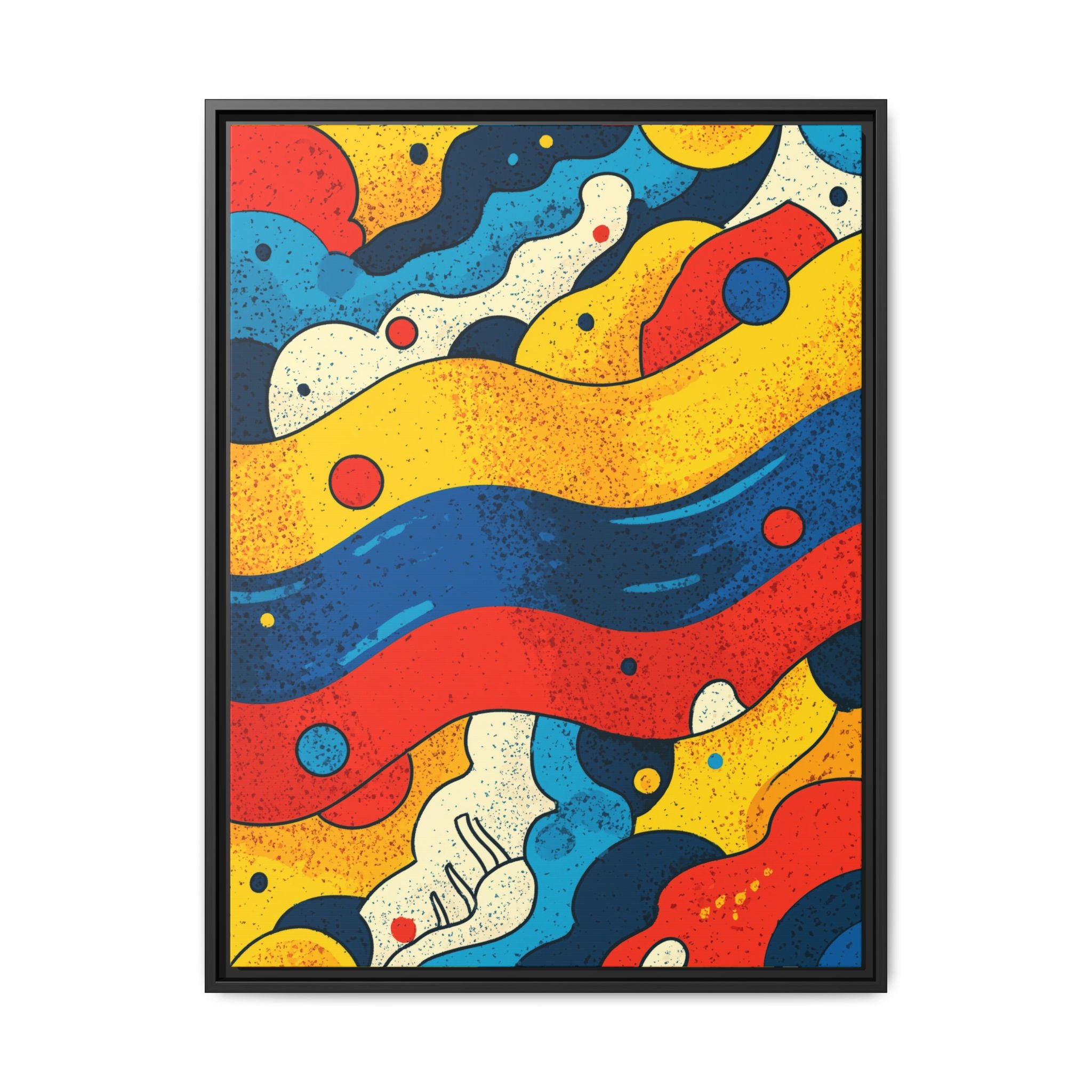 Wave Rhythms: Chromatic Abstraction, Vintage Screen Print Textures, Dynamic Color Composition   |   Custom Orders Accepted