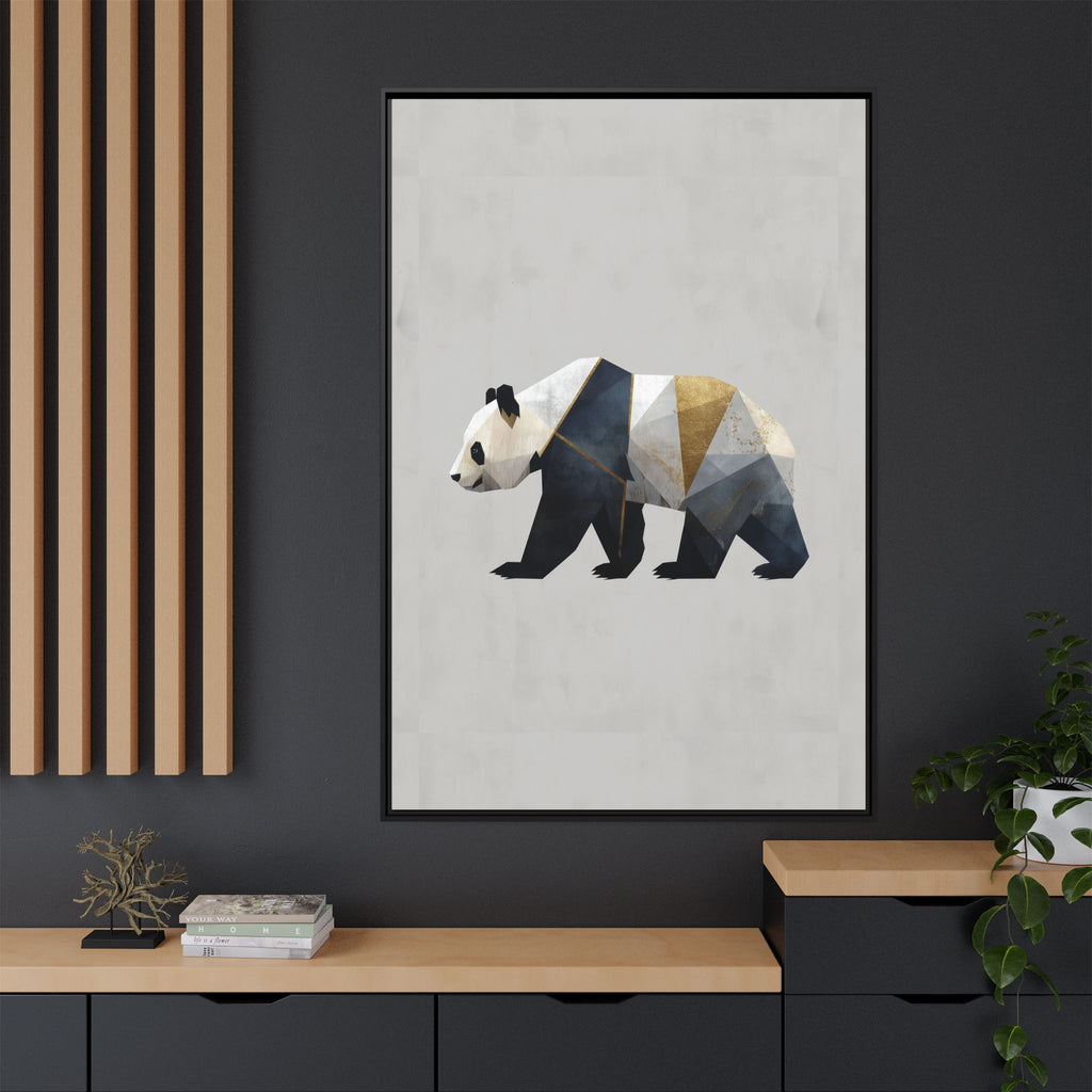 Geometric Panda: Cubist Animal Portrait, Modern Minimalist Art Style   |  Personalized & Custom Orders Available
