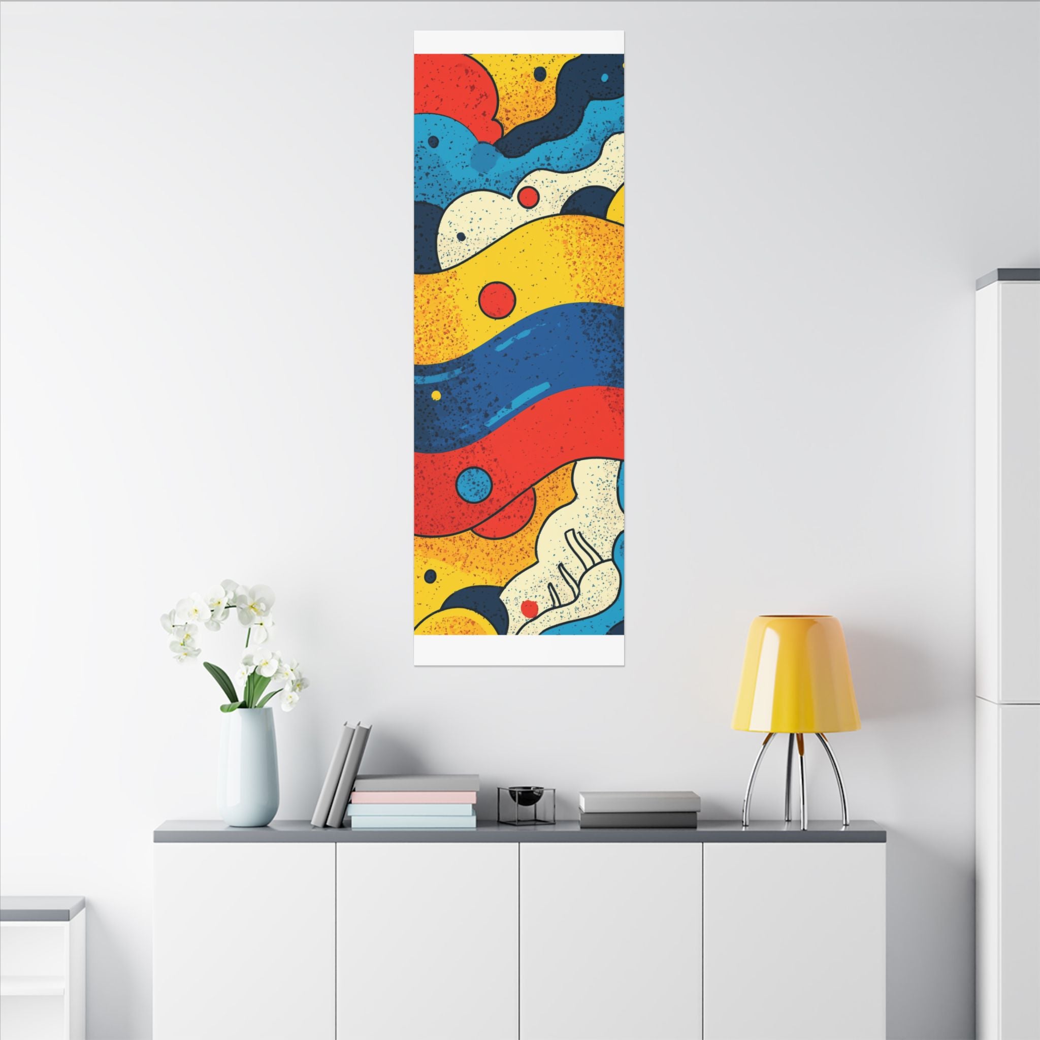 Fluid Dynamics: Retro Abstract Shapes, Mid-Century Modern Motion, Geometric Color Waves   |   Custom Orders Accepted