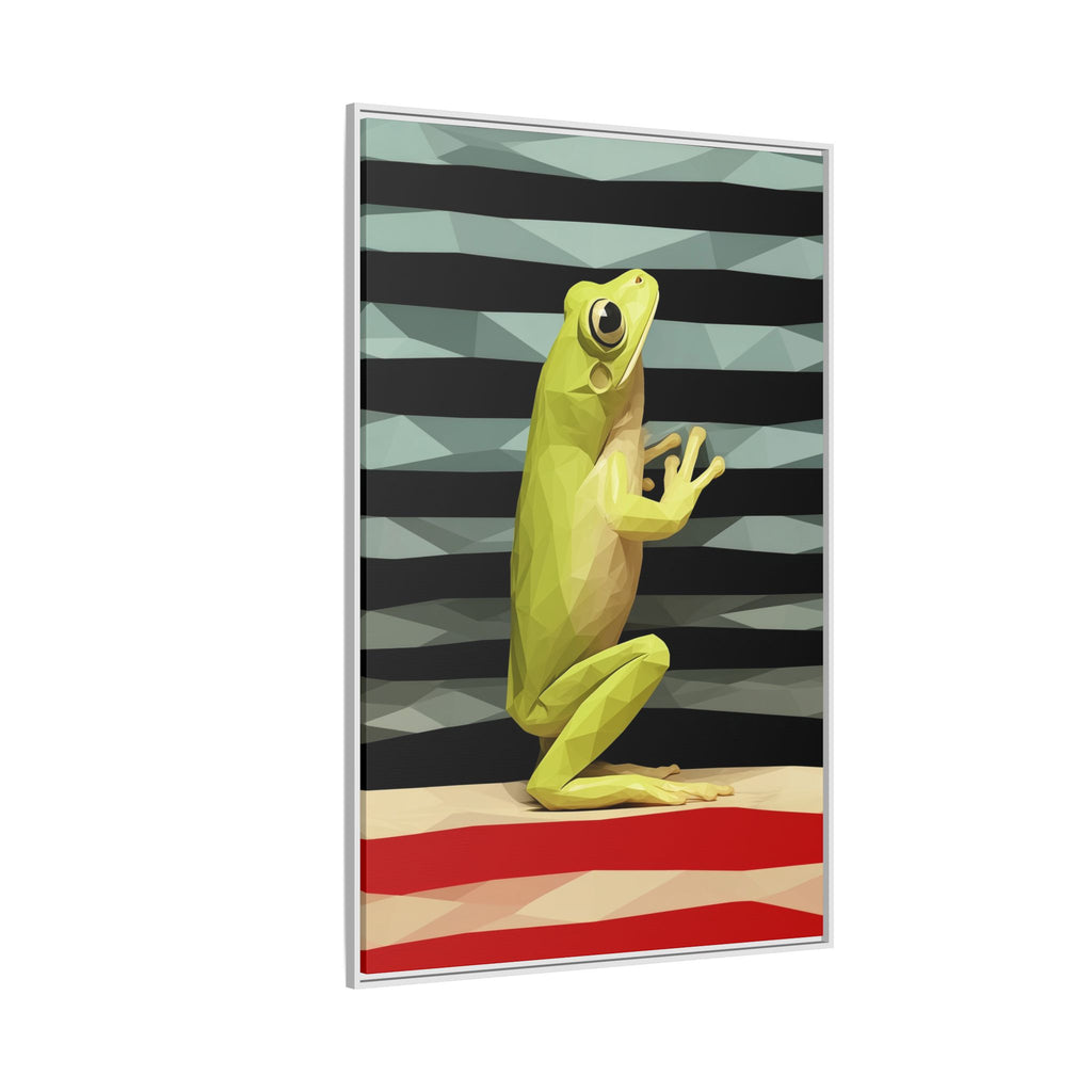 Geometric Frog Ascendant: Low-Poly Digital Amphibian, Architectural Nature Art   |    Custom Orders Available