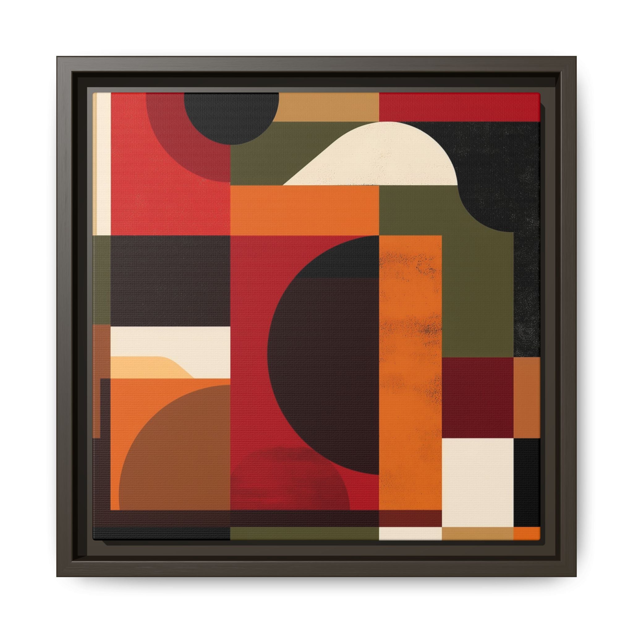 Geometric Convergence: Abstract Bauhaus Design, Constructivist Color Blocks, Architectural Art Composition   |   Custom Orders Accepted