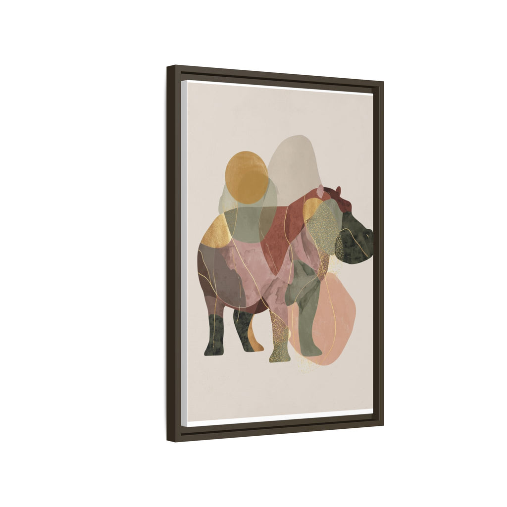 Geometric Hippo: Abstract Animal Art, Modern Watercolor Shapes   |  Personalized & Custom Orders Available