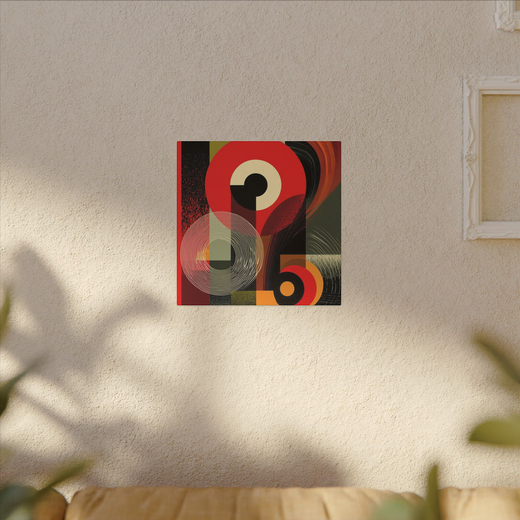 Geometric Convergence: Mid-Century Modern Abstract, Constructivist Design Principles, Bold Chromatic Composition   |   Custom Orders