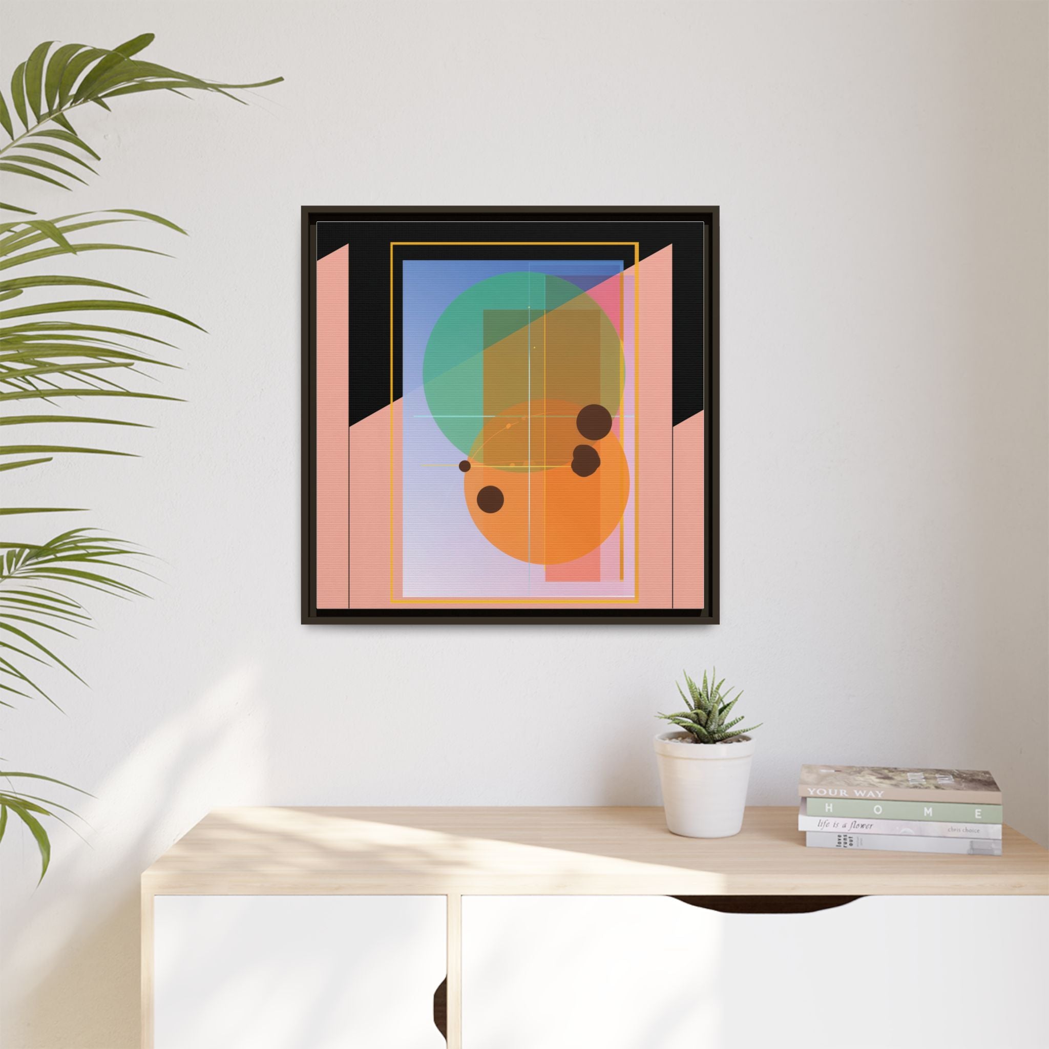 Geometric Harmony: Abstract Composition, Overlapping Shapes, Precision Design   |   Custom Orders Accepted