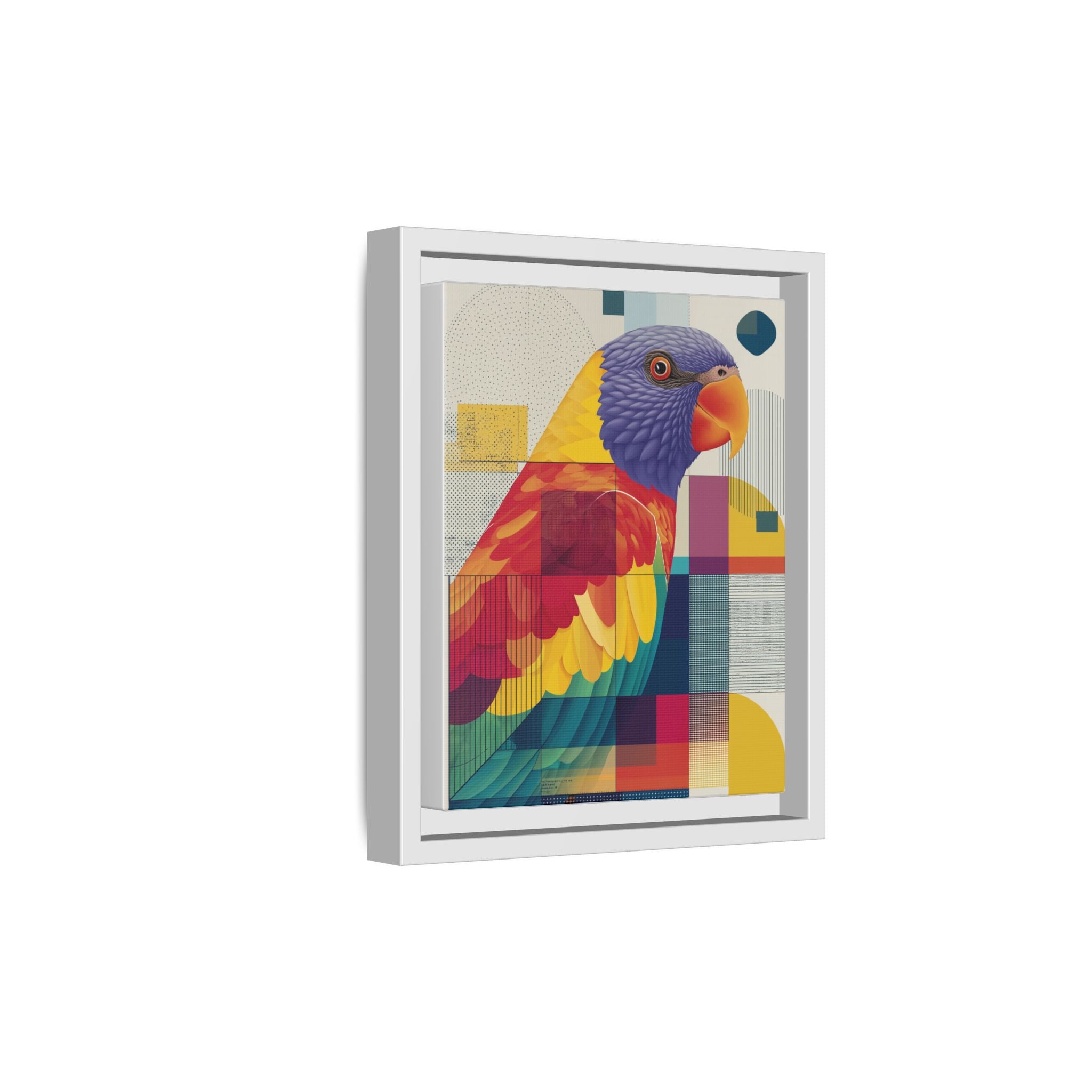 Prismatic Parrot: Geometric Deconstruction, Modern Abstract Art   |    Custom Orders Available
