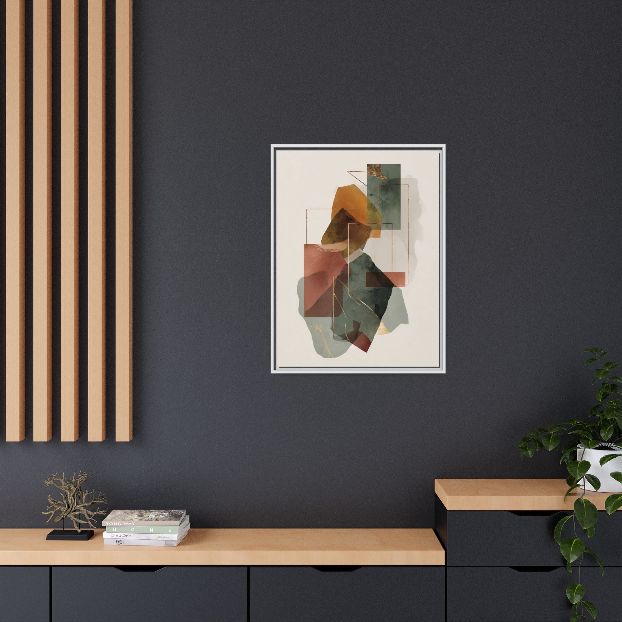 Harmonic Geometries: Architectural Abstraction, Earthy Palette, Minimalist Composition   |   Custom Orders Accepted