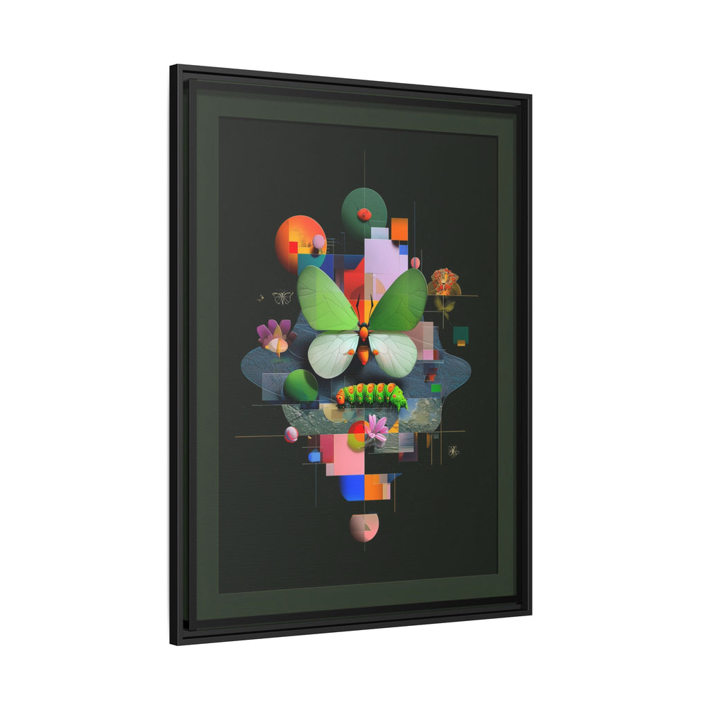 Metamorphosis Geometry Framed Print : Digital Nature Synthesis, Butterfly Abstraction   |  Personalized & Custom Orders Available