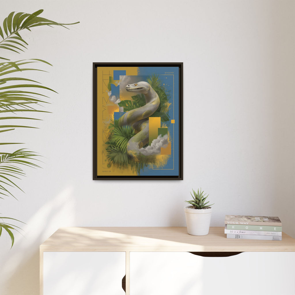 Serpent of Surreal Geometries: Tropical Hyperrealism, Digital Snake Illustration   |    Custom Orders Available