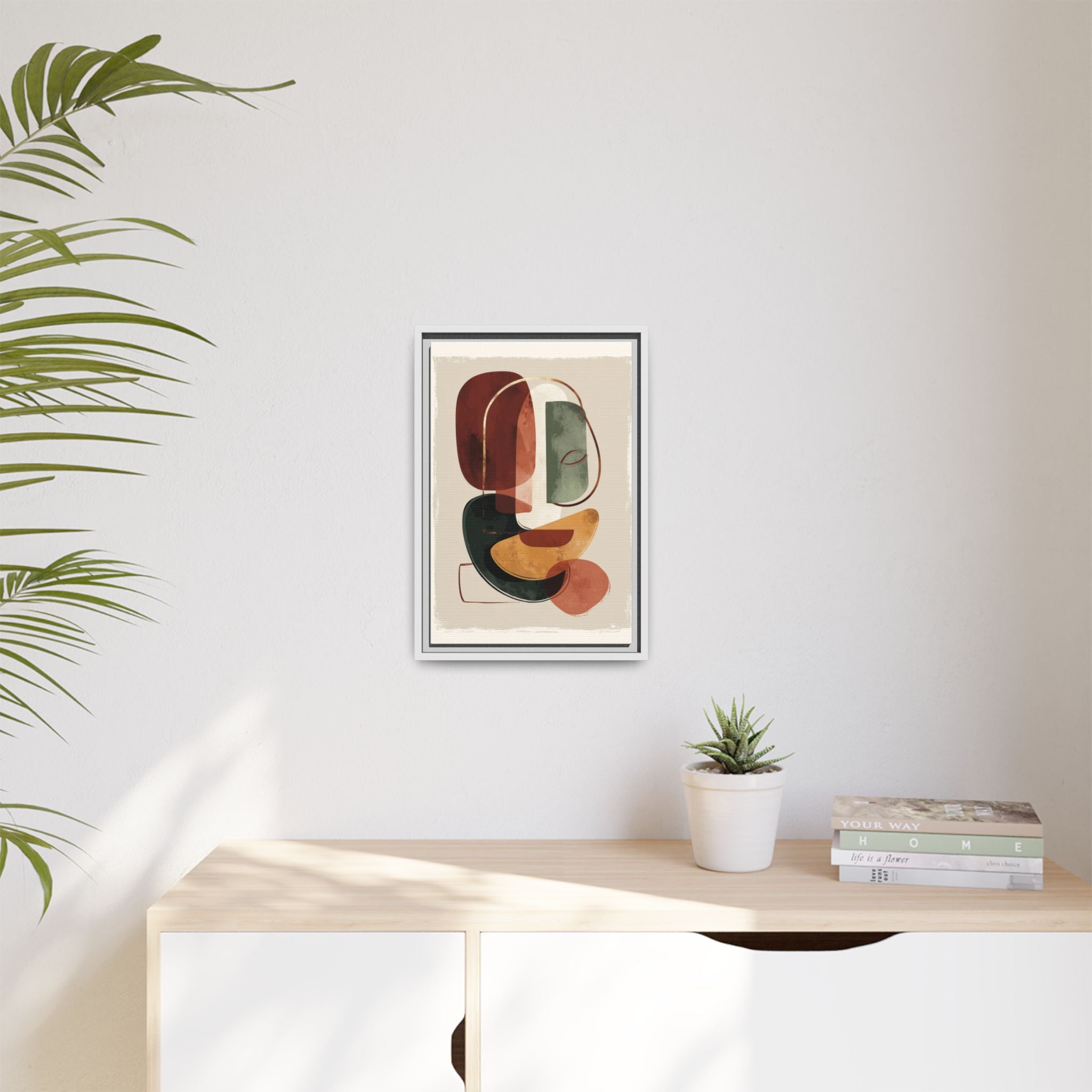 Layered Geometries: Mid-Century Modern Composition, Organic Abstract Design, Translucent Intersecting Shapes   |   Custom Orders Accepted