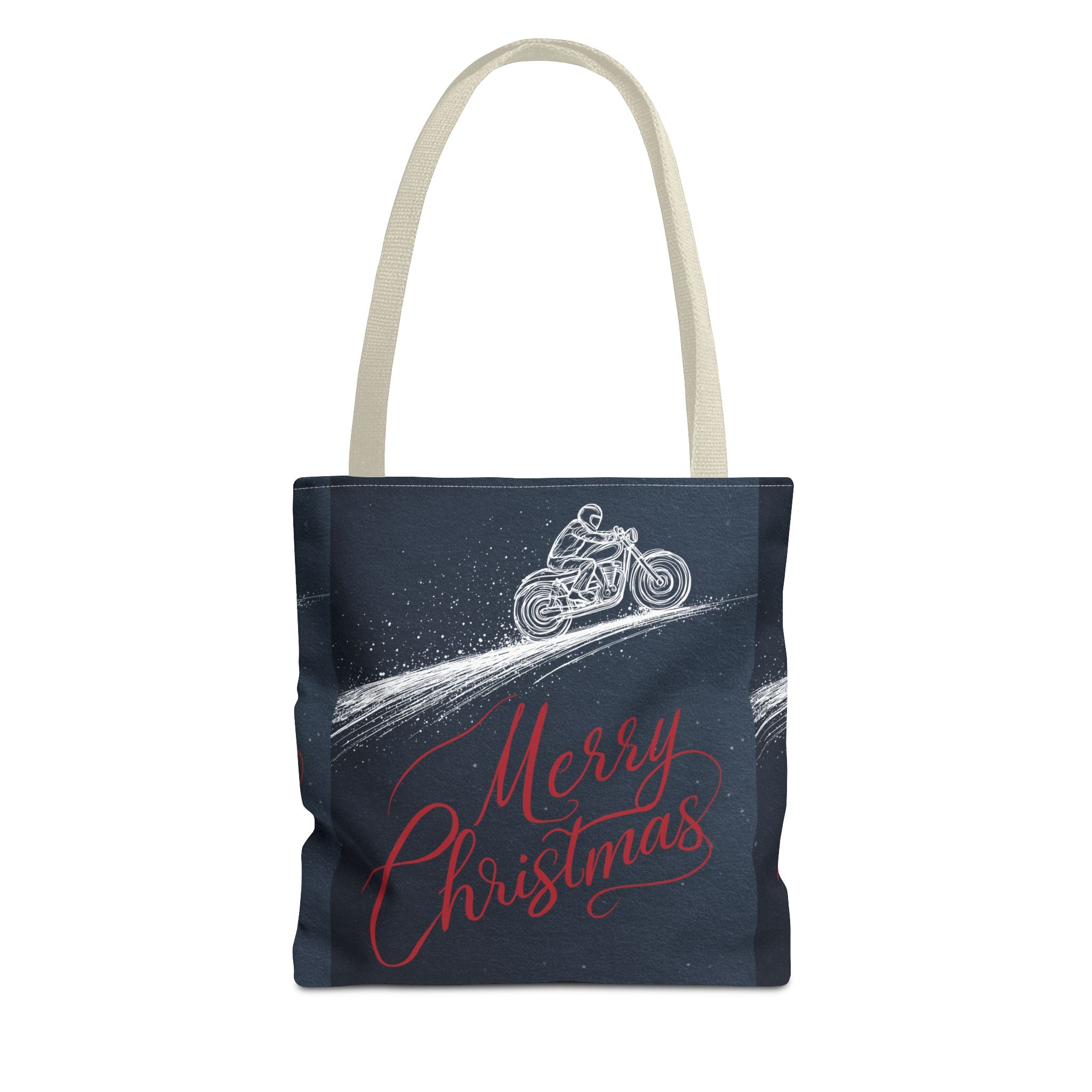 Motorbike Riding Dad Christmas Tote Bag (AOP)