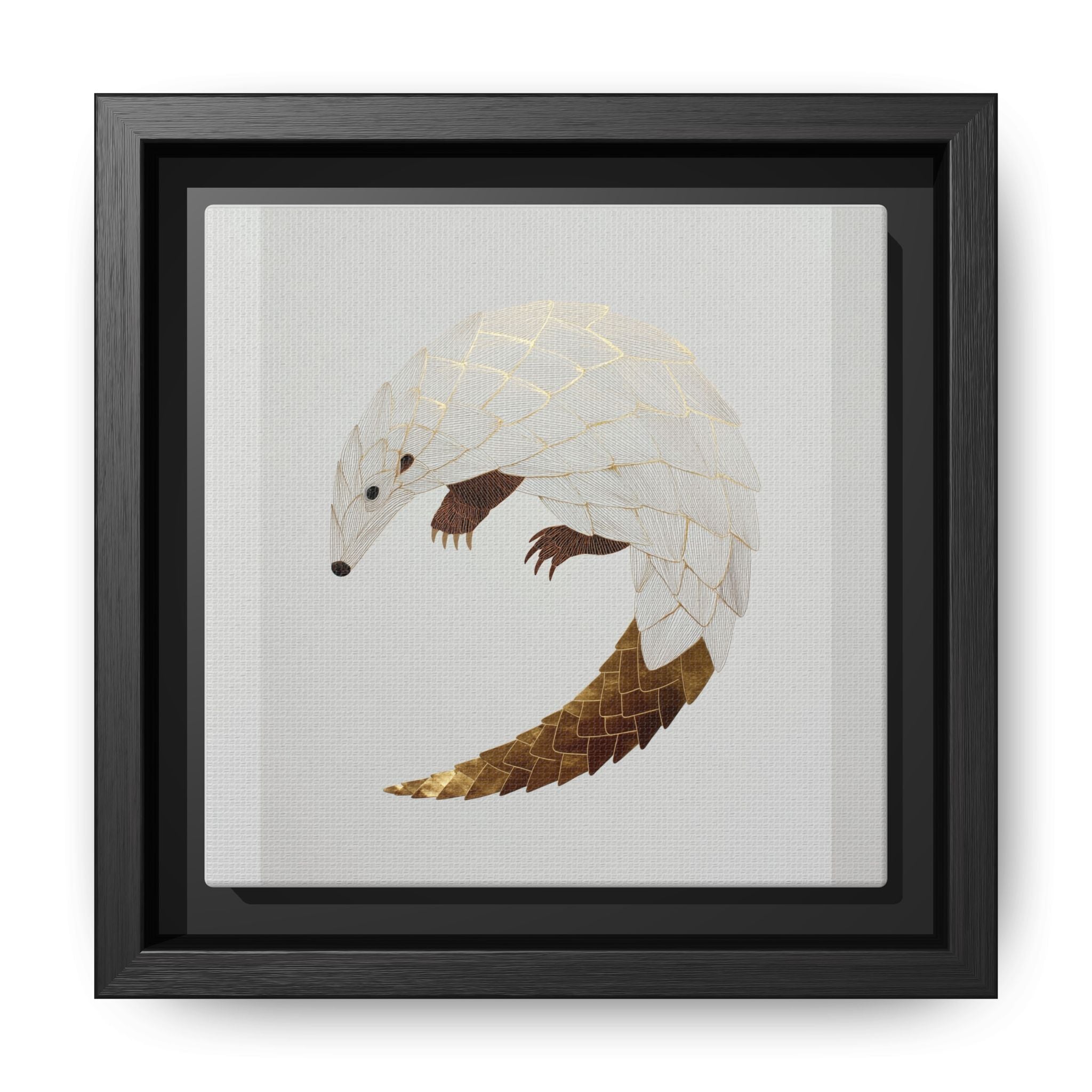 Geometric Hedgehog: Minimalist Wildlife Illustration, Layered Metallic Geometric Art   |    Custom Orders Available
