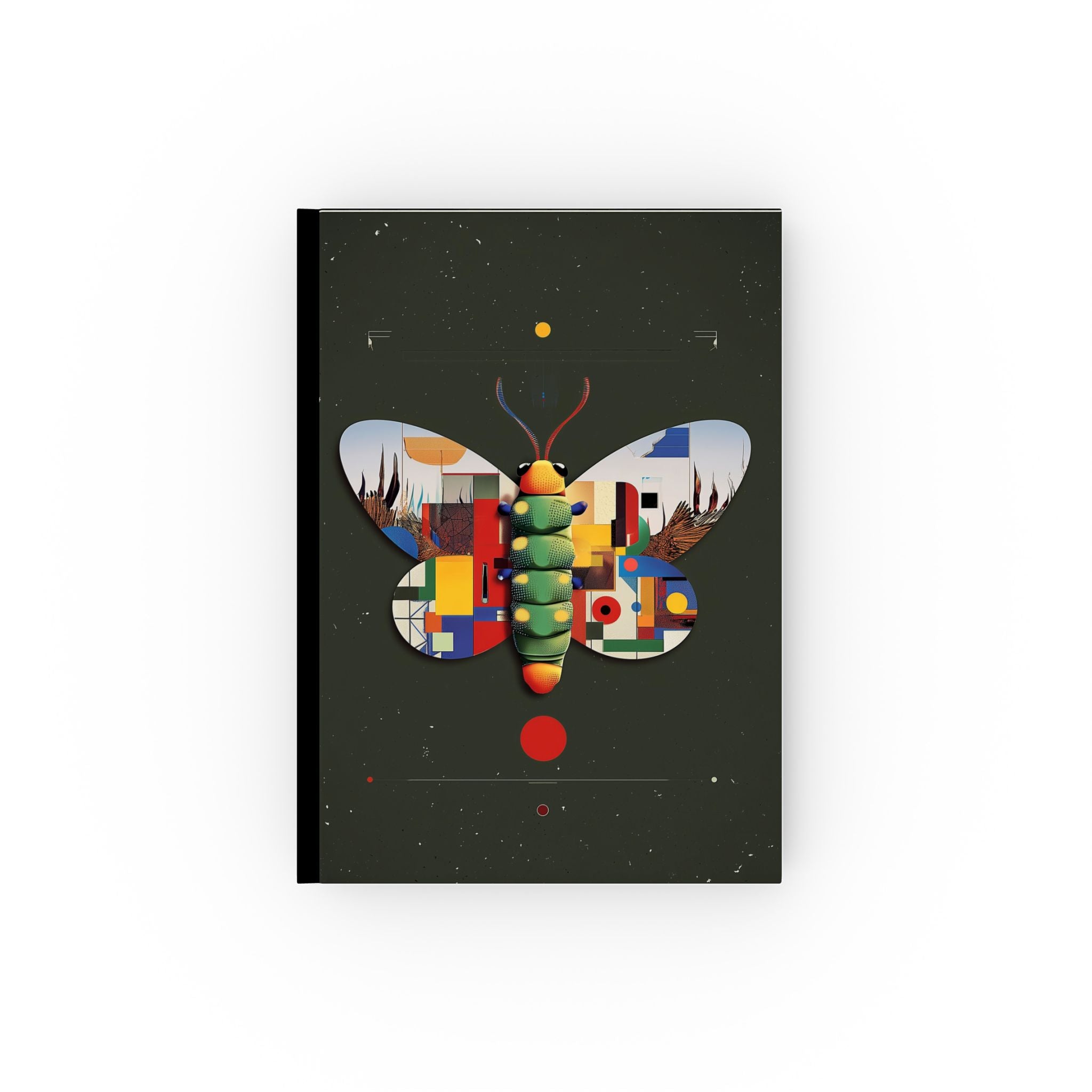 Geometric Butterfly: Constructivist Digital Art, Bauhaus-Inspired Insect Illustration Personalized Journal   |