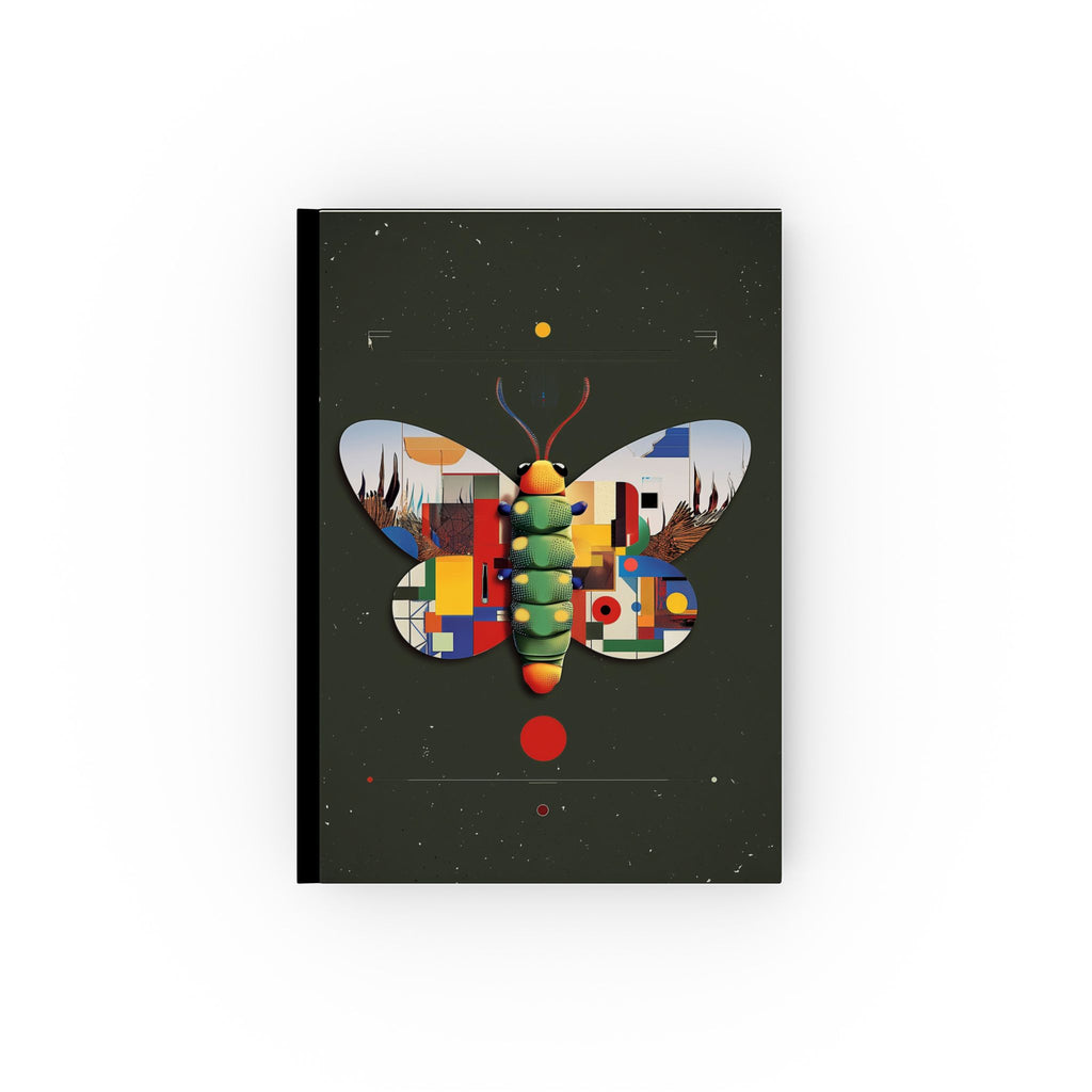 Geometric Butterfly: Constructivist Digital Art, Bauhaus-Inspired Insect Illustration Personalized Journal   |