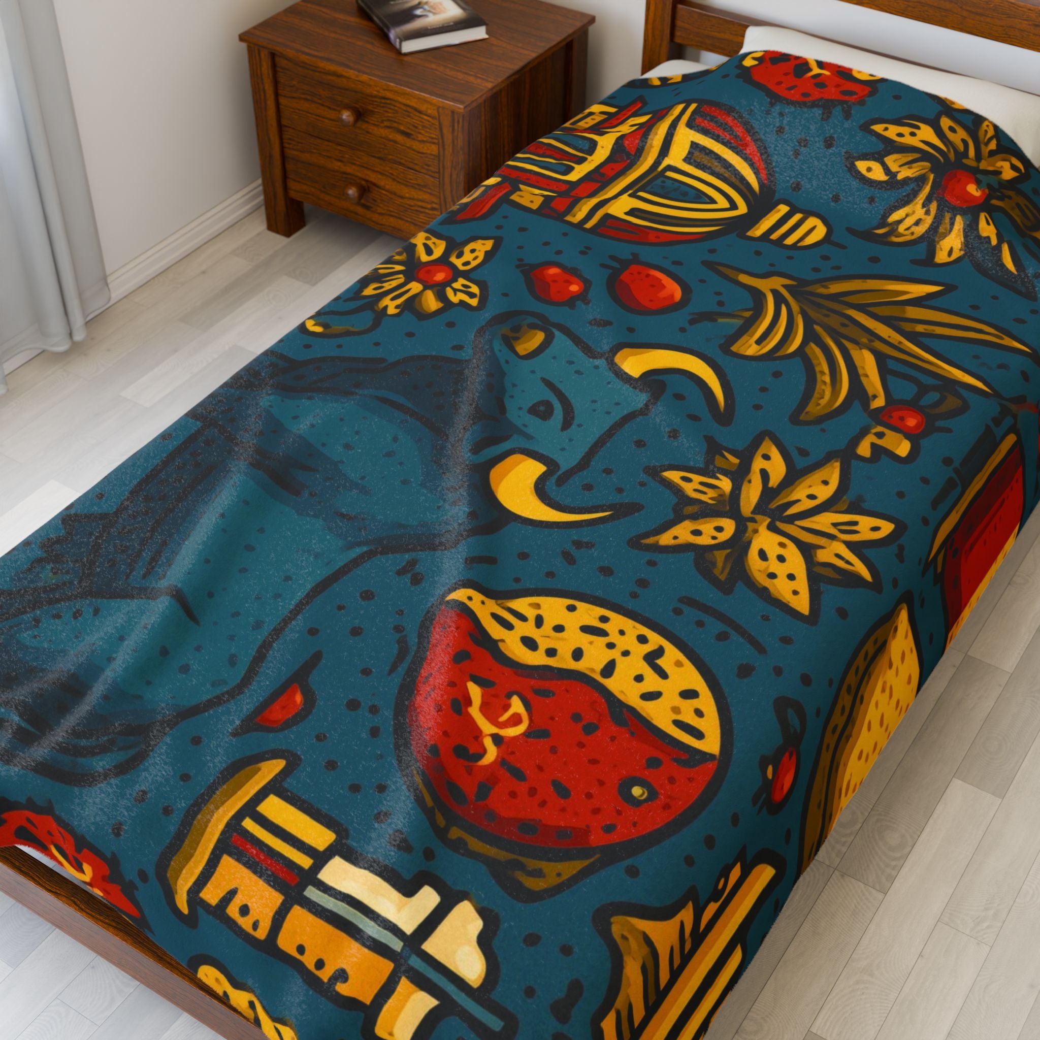 Spanish Design: Vibrant Graphic Duna Cover, Eclectic Cultural Pattern   |   Custom Orders Accepted
