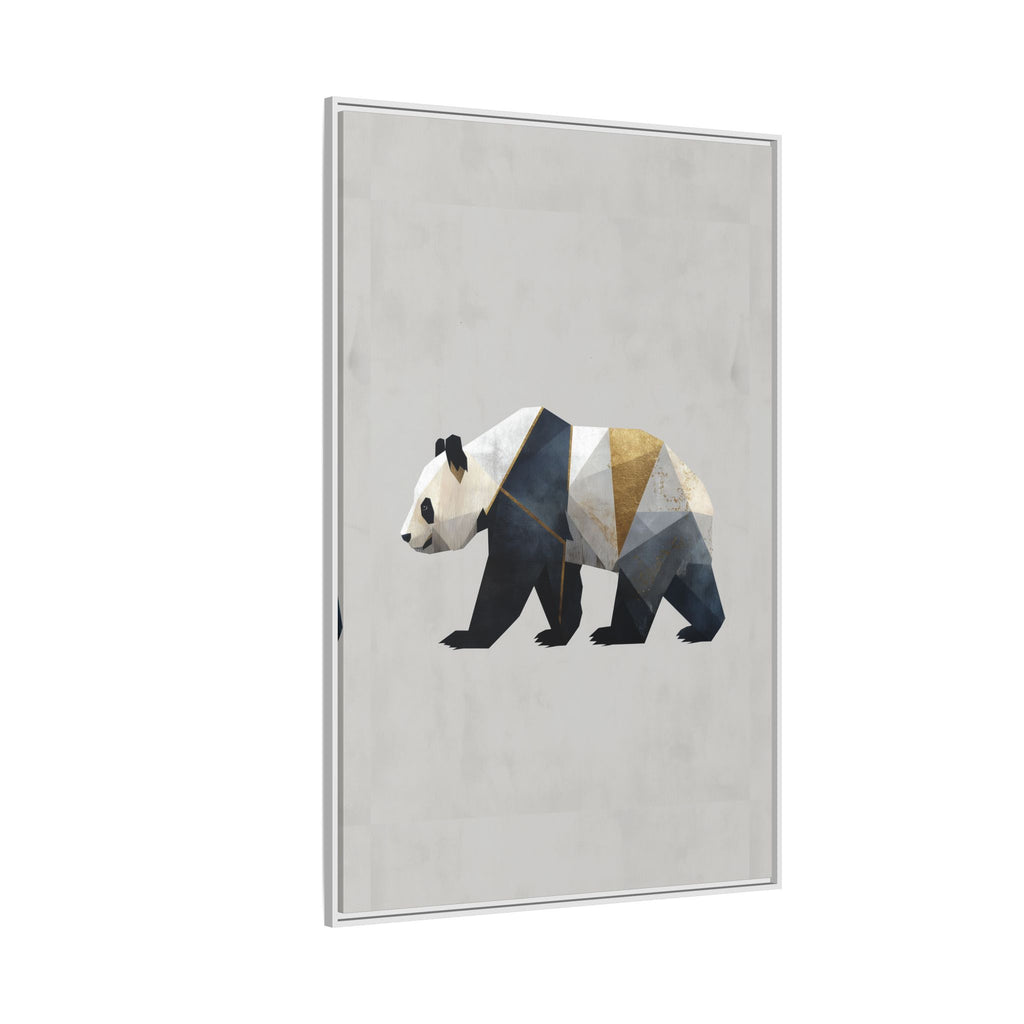 Geometric Panda: Cubist Animal Portrait, Modern Minimalist Art Style   |  Personalized & Custom Orders Available