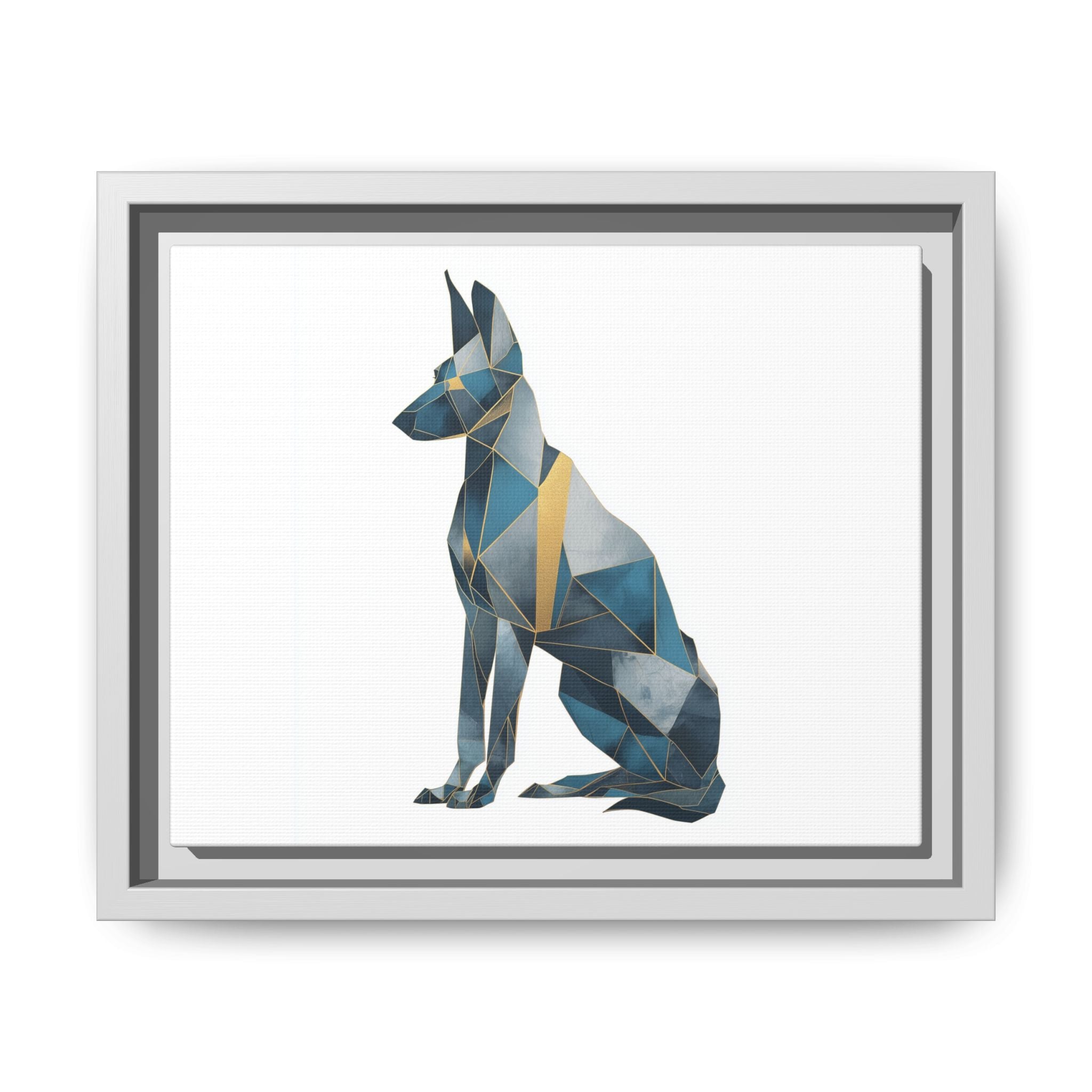 Geometric Canine Mosaic: Fractured Blue Shepherd, Modern Polygonal Art   |  Personalized & Custom Orders Available