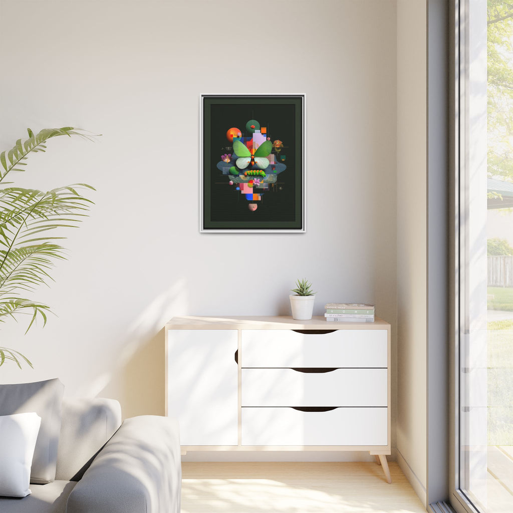 Metamorphosis Geometry Framed Print : Digital Nature Synthesis, Butterfly Abstraction   |  Personalized & Custom Orders Available