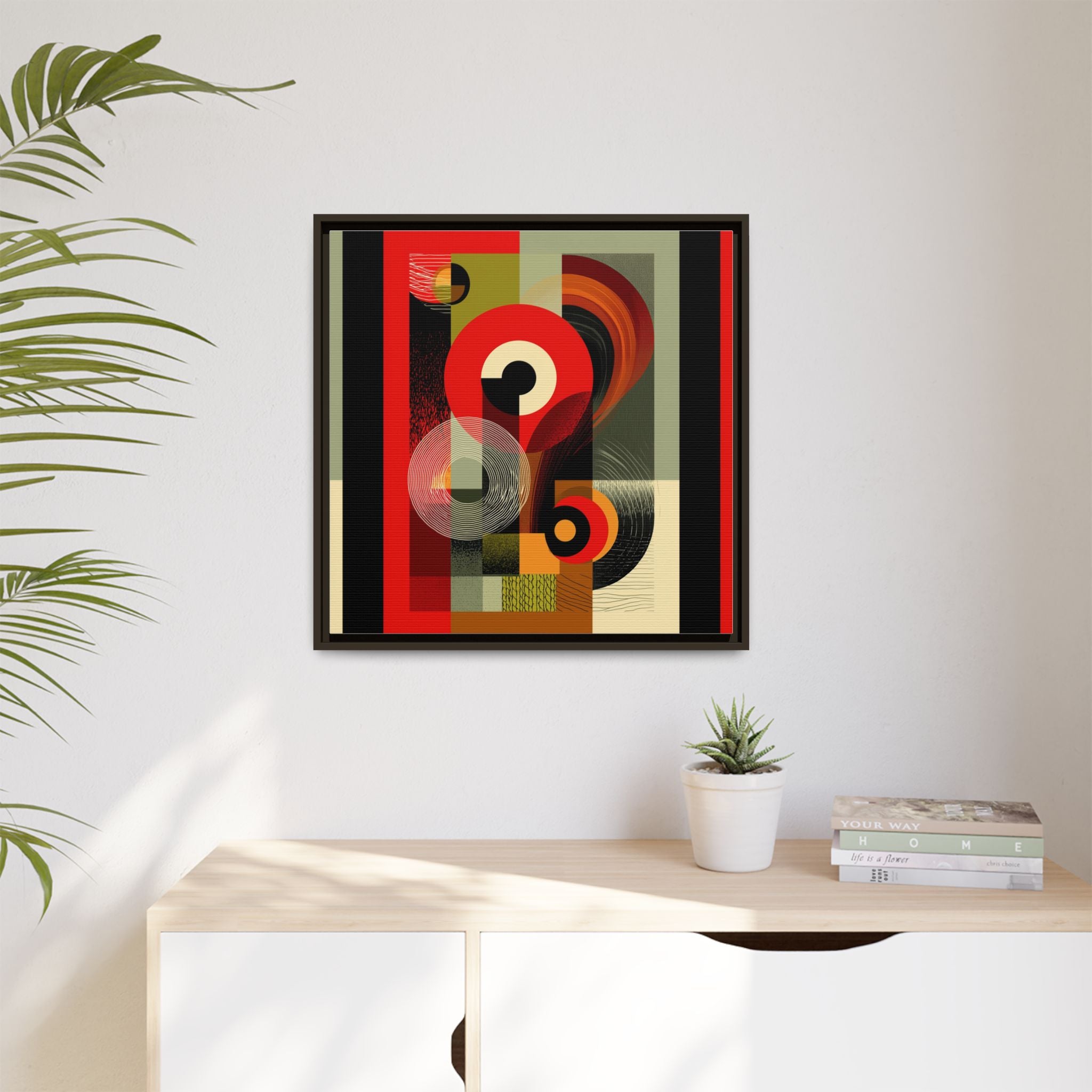Chromatic Geometrics: Abstract Constructivist Composition, Modernist Color Blocking, Layered Circular Forms   |   Custom Orders Accepted