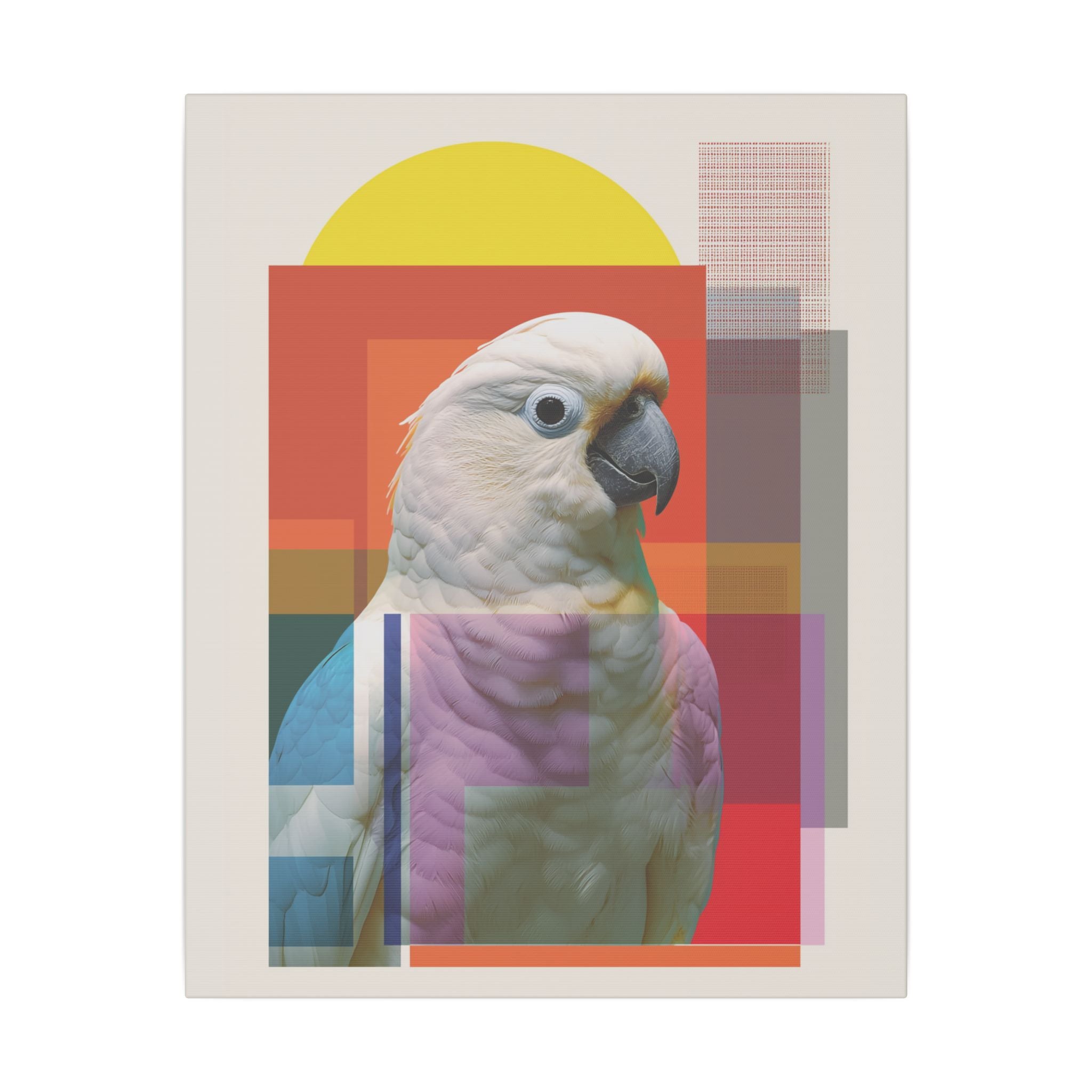 Geometric Cockatoo: Bold Abstract Wildlife Art, Contemporary Avian Print   |    Custom Orders Available