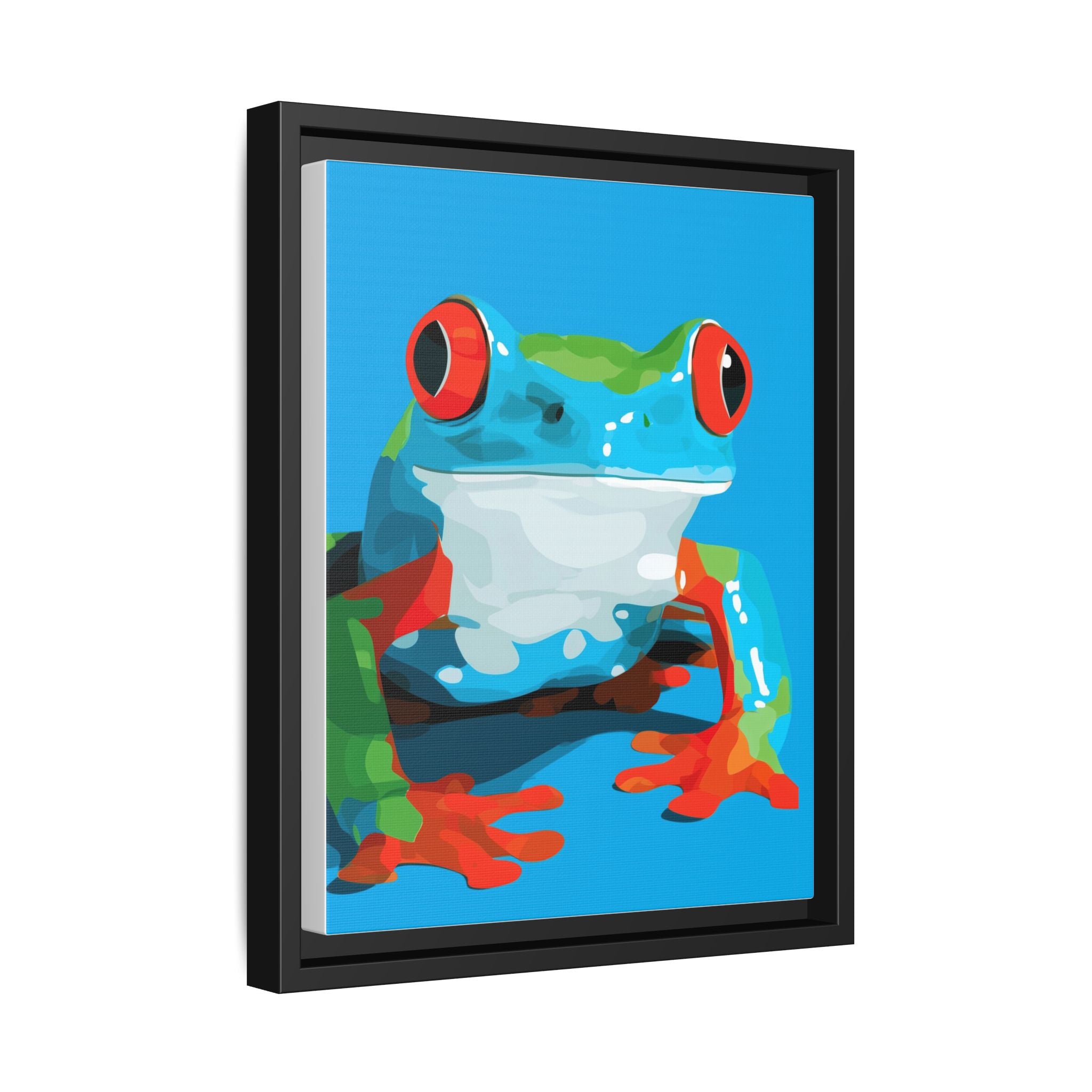 Amphibian Geometry: Red-Eyed Tree Frog Portrait, Pop Art Digital Illustration   |    Custom Orders Available