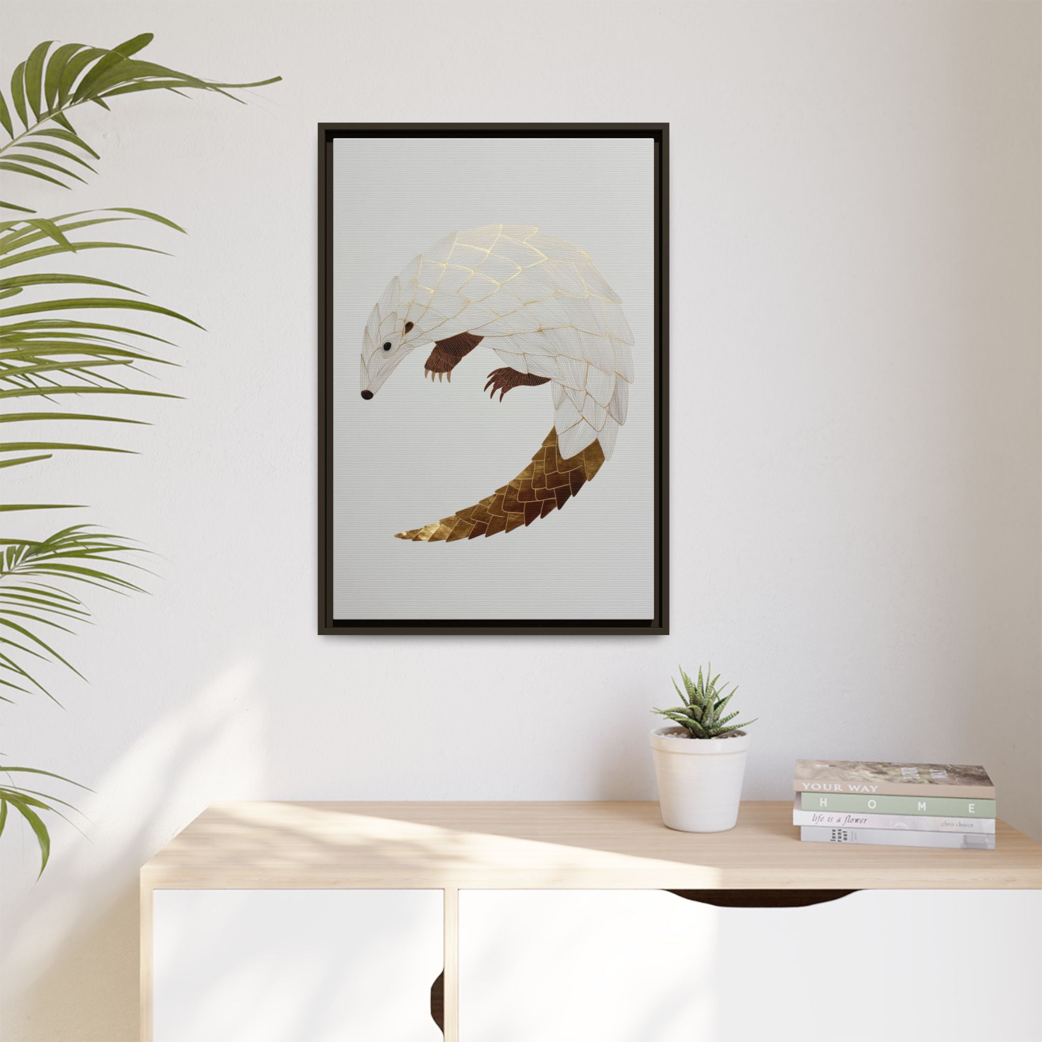 Geometric Hedgehog: Minimalist Wildlife Illustration, Layered Metallic Geometric Art   |    Custom Orders Available